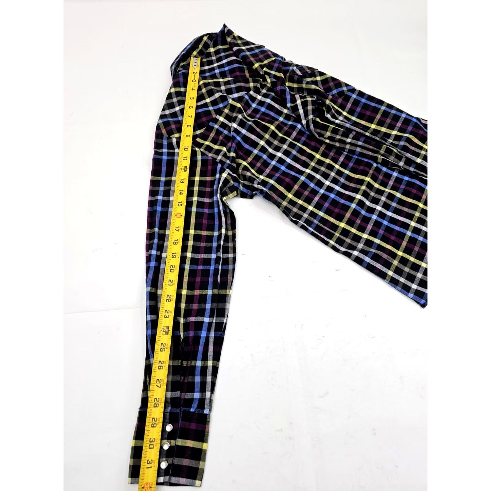 Vintage VINTAGE Rustler Shirt Plaid X-Long Tail Pearl Snap Mens L Size US L / EU 52-54 / 3 - 8 Thumbnail