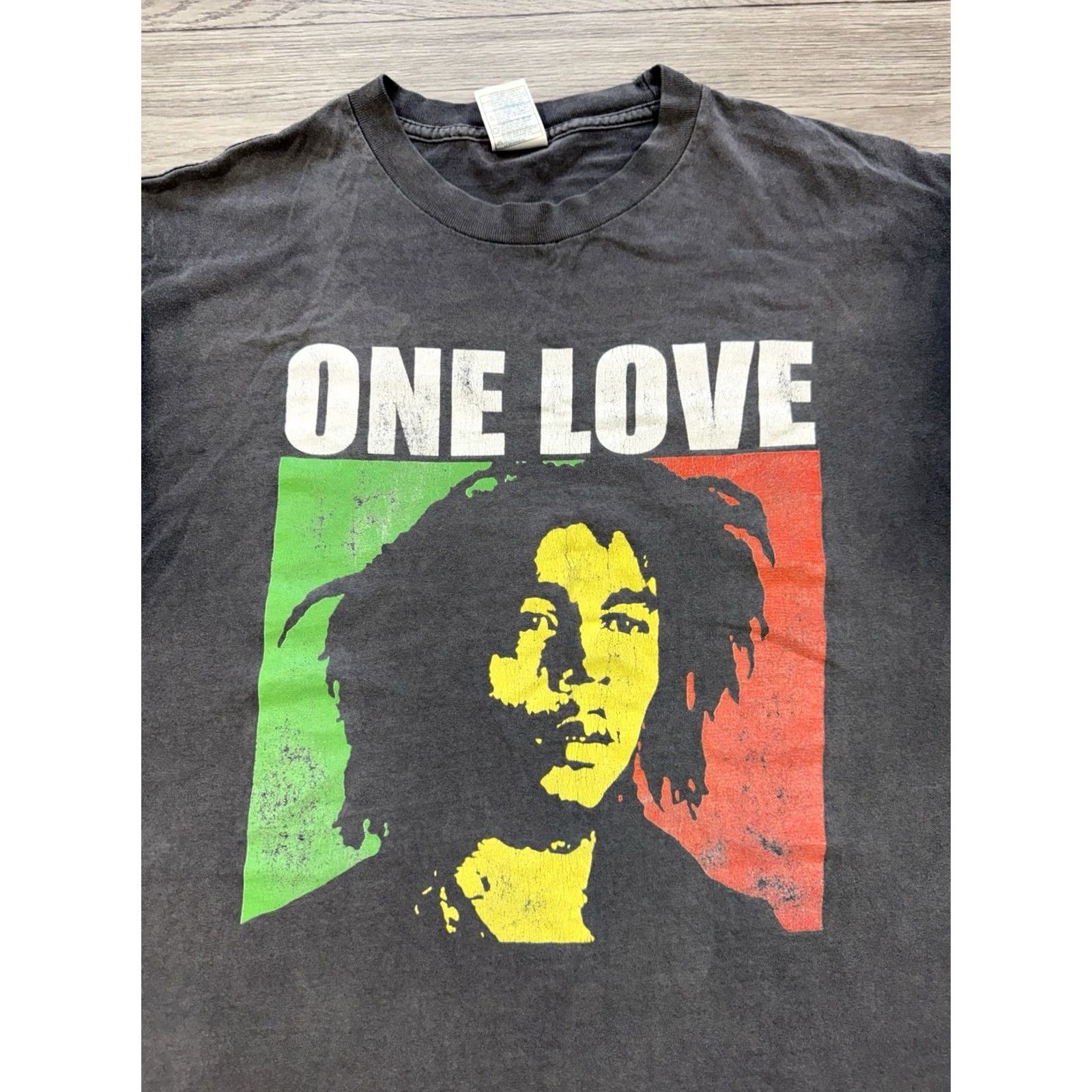Vintage Bob Marley 1990’s One Love Rasta Faded T Shirt Short Sleeve Men's Size XL Gray Size US XL / EU 56 / 4 - 7 Thumbnail