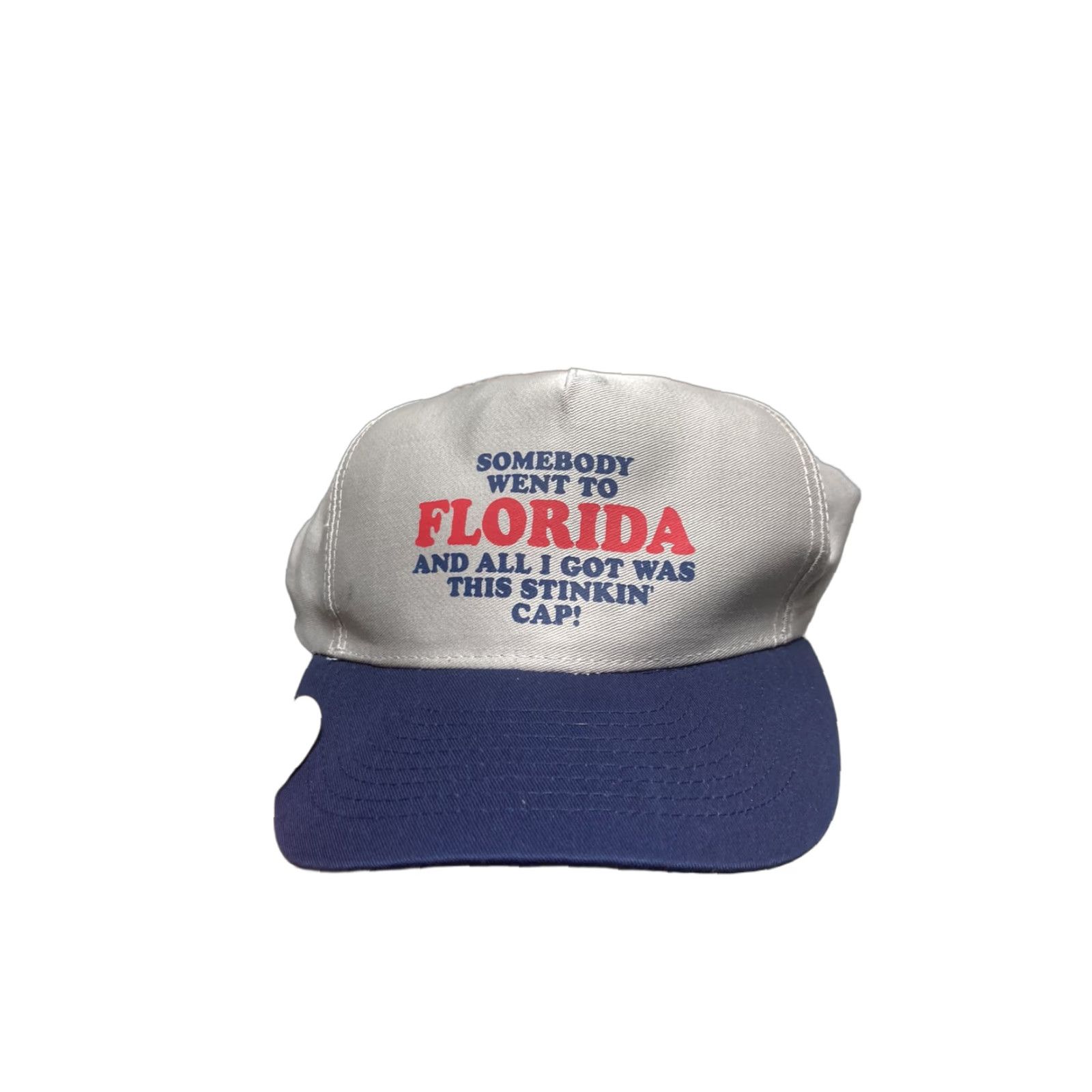 Vintage VINTAGE Unbranded Snapback Hat Beige Florida all I got was this stinking cap funny novelty Mens Adjustable Cap Size ONE SIZE - 1 Thumbnail