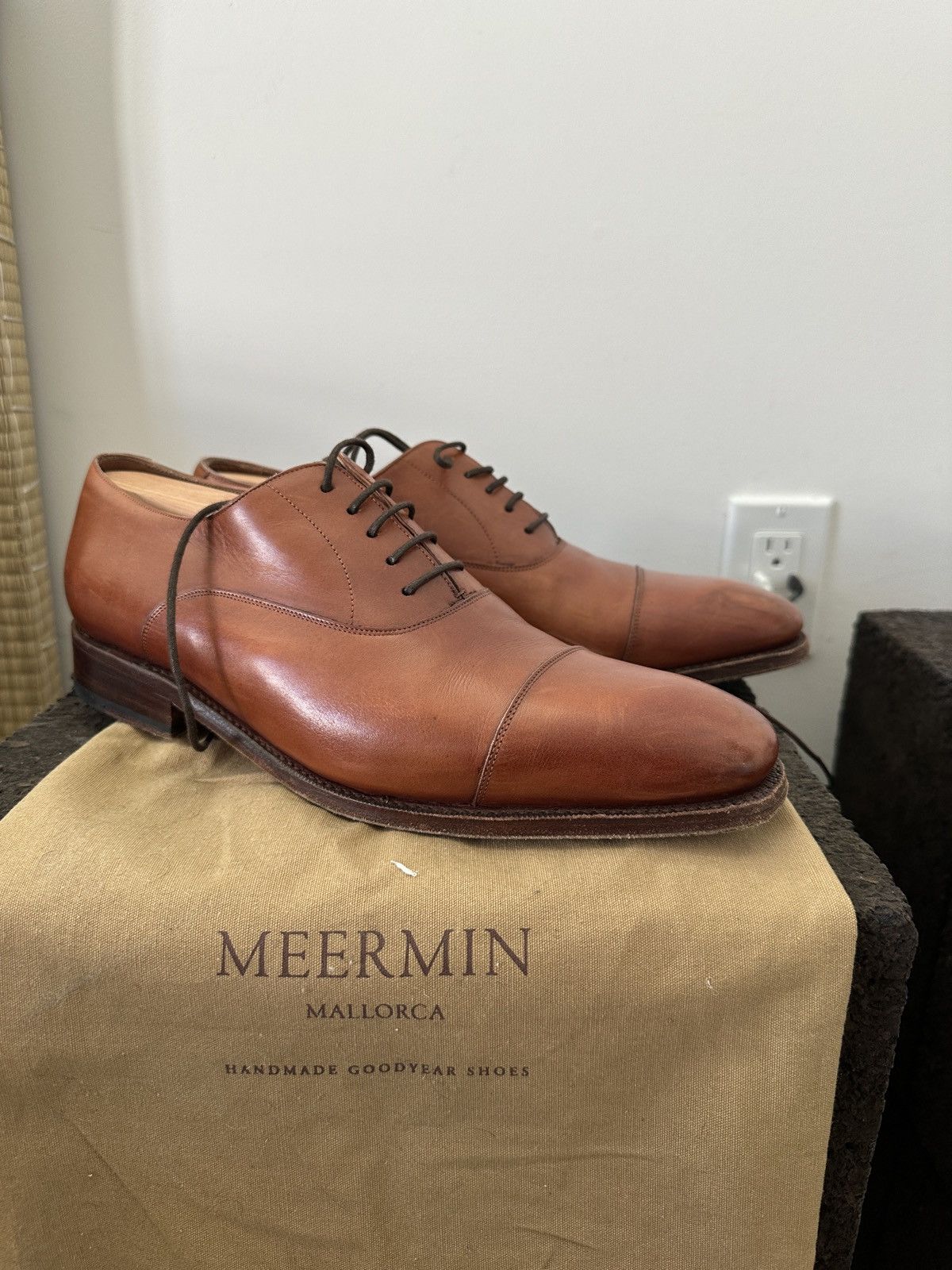 Meermin Cognac Cap Toes Size US 8.5 / EU 41-42 - 3 Thumbnail