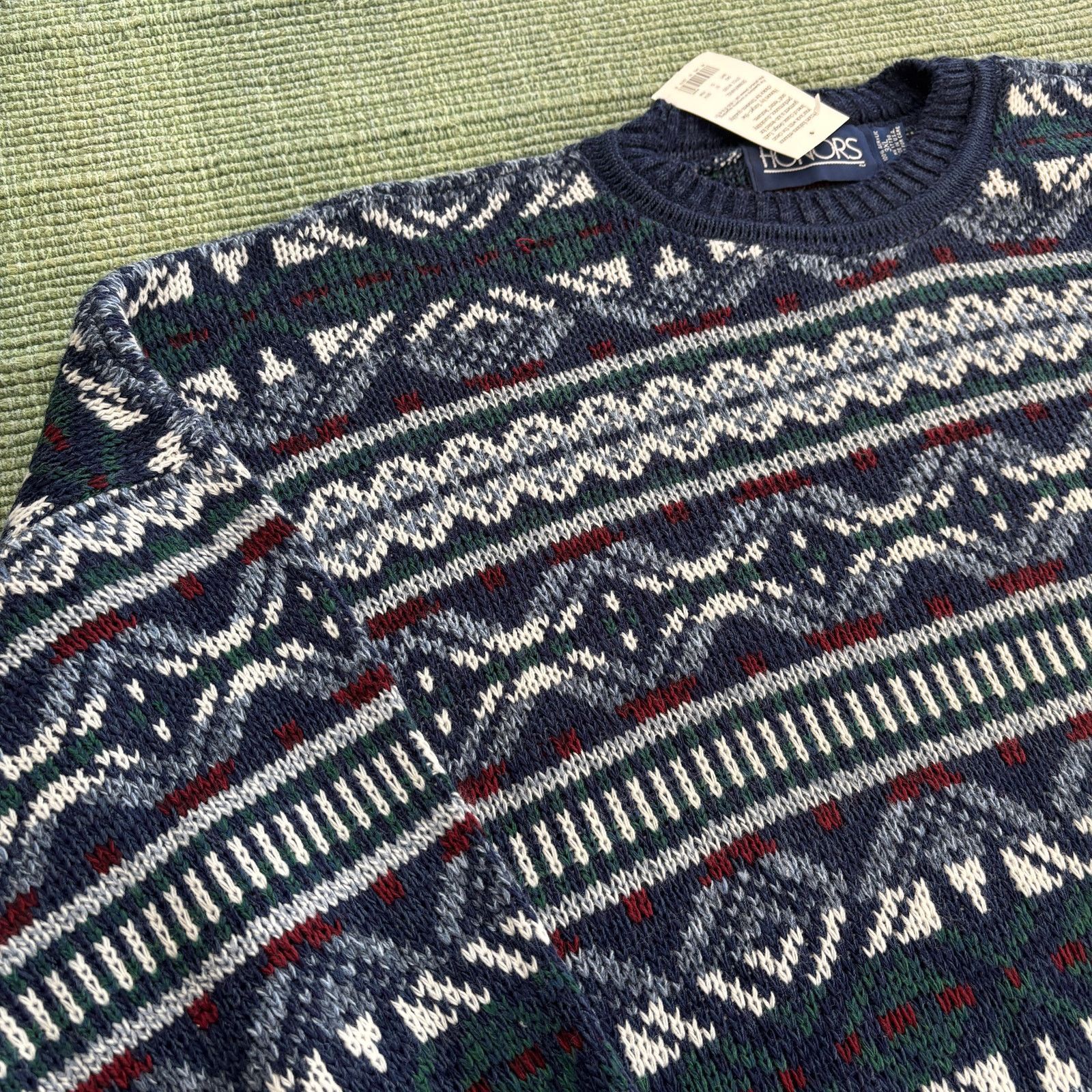 Vintage Deadstock Vintage Honors blue knit acrylic sweater XXXL Size US XXL / EU 58 / 5 - 5 Thumbnail