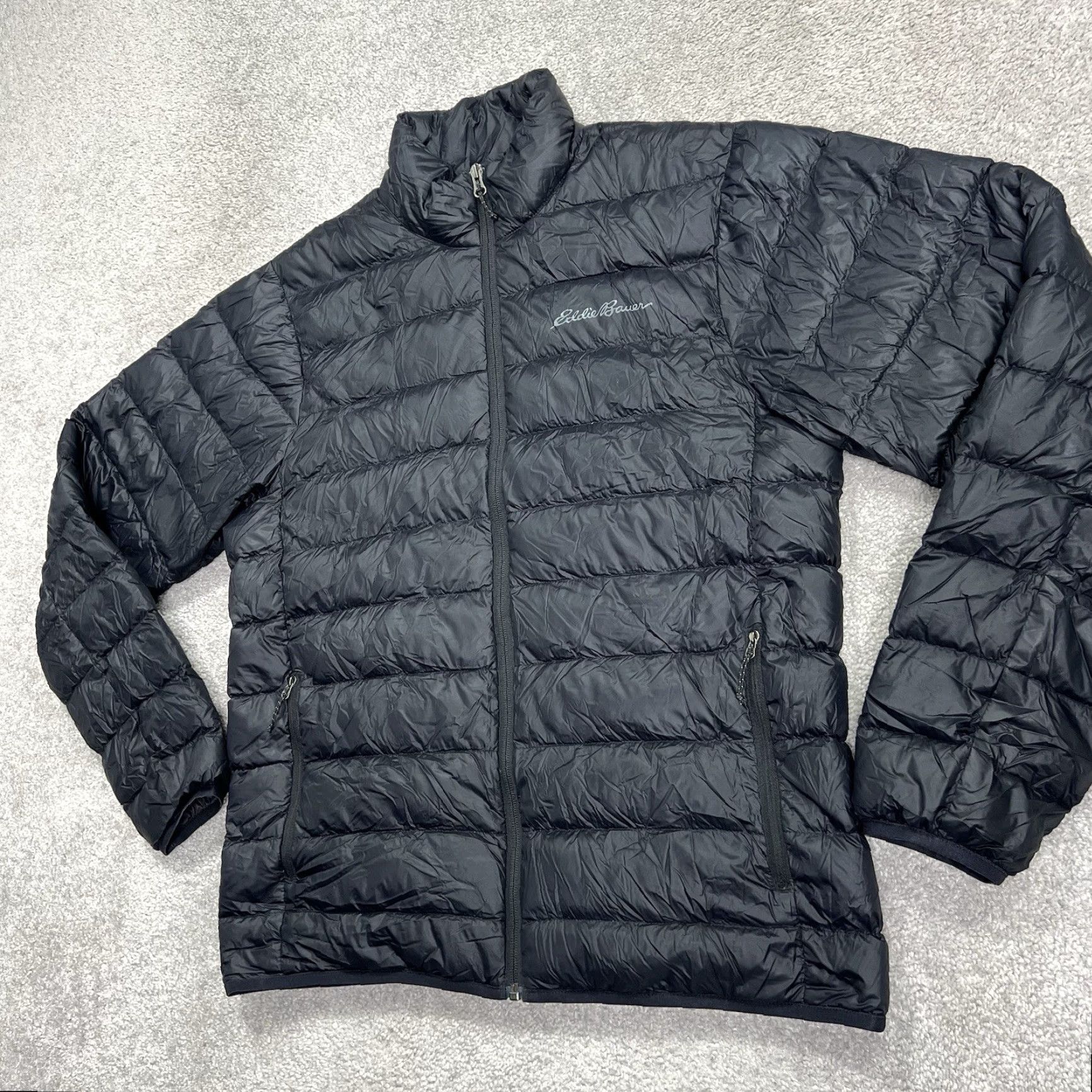 Eddie Bauer Eddie Bauer Puffer Jacket Coat Mens Medium Black Lightweight 80% Down Insulated Full Zip Outdoors Long Description: 2020s Size US M / EU 48-50 / 2 - 2 Thumbnail