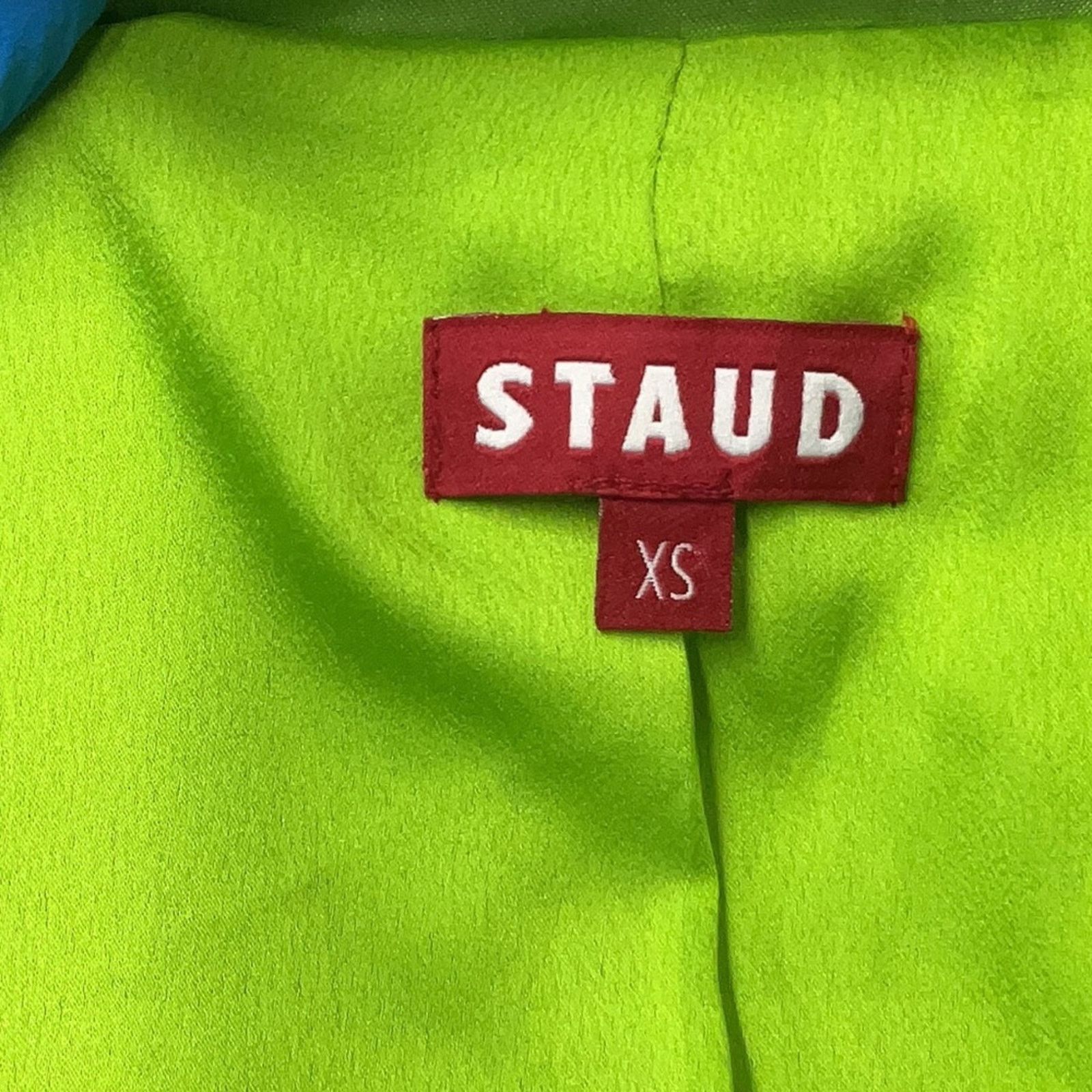 Staud Staud Madden Blazer - Size XS - Moss Green Stretch Satin Size XS / US 0-2 / IT 36-38 - 8 Thumbnail