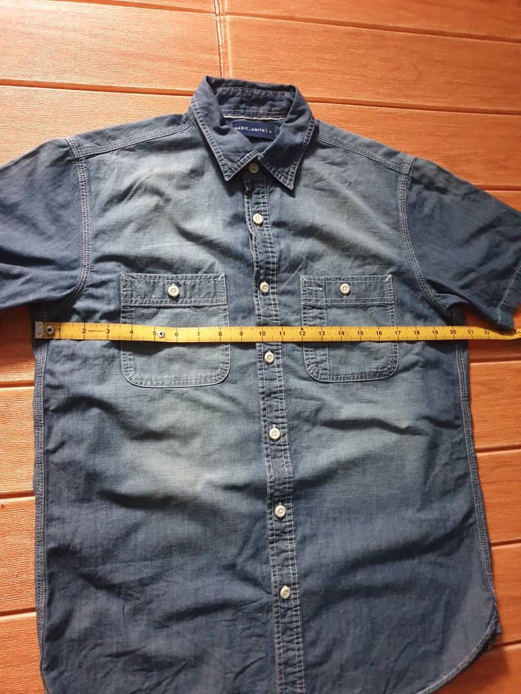 Japanese Brand 💥Button ups selvedge chambray shirt Size US M / EU 48-50 / 2 - 7 Thumbnail