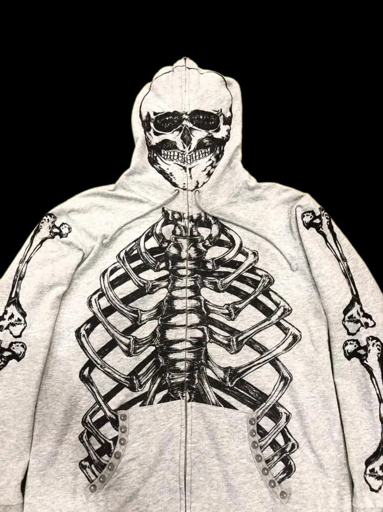 Japanese Brand Glad News Skeleton Ifsixwasnine Hoodie Size US M / EU 48-50 / 2 - 2 Thumbnail
