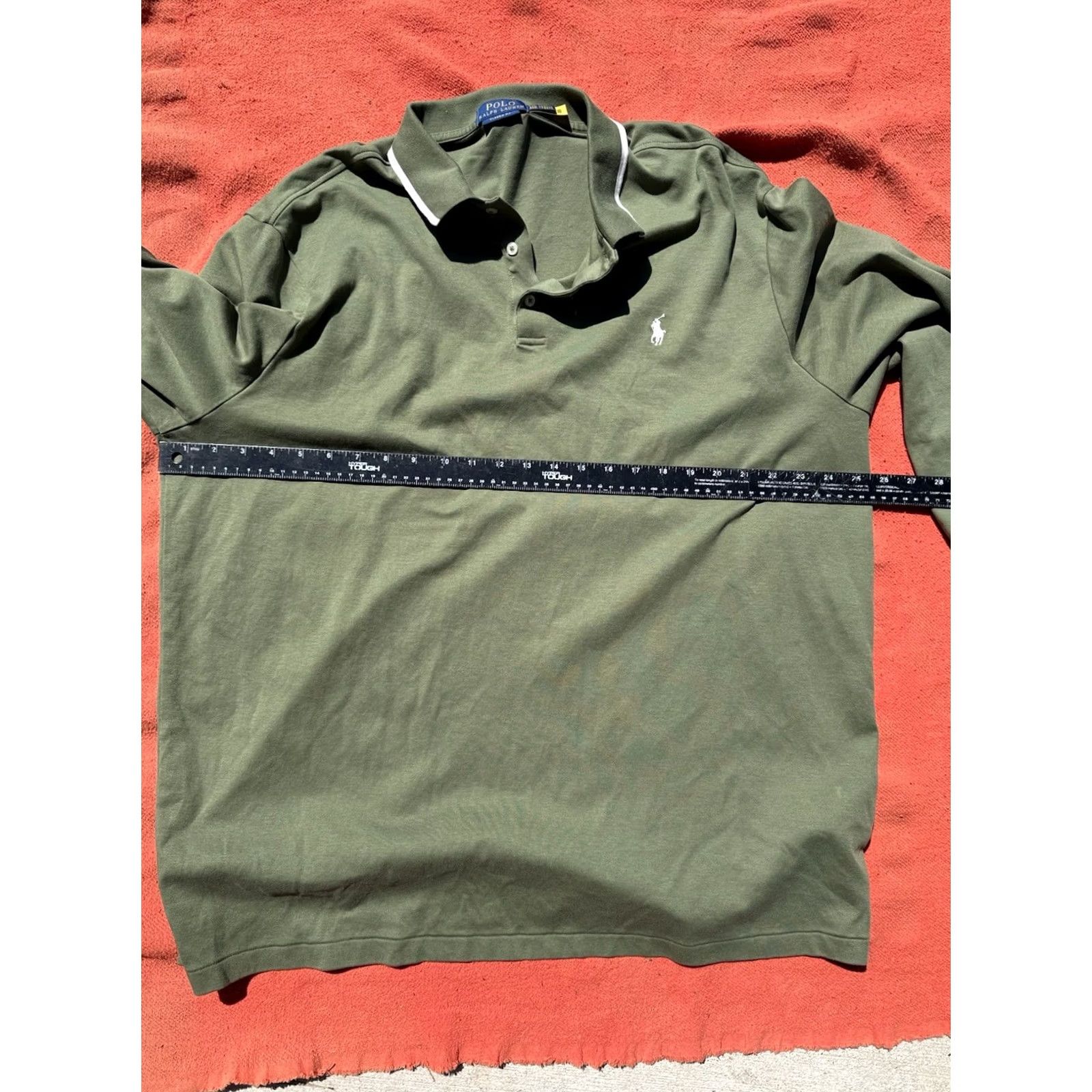 Polo Ralph Lauren Polo Ralph Lauren Polo Shirt Men Olive Green Long Sleeve Classic Fit 2XL Size US XXL / EU 58 / 5 - 5 Thumbnail