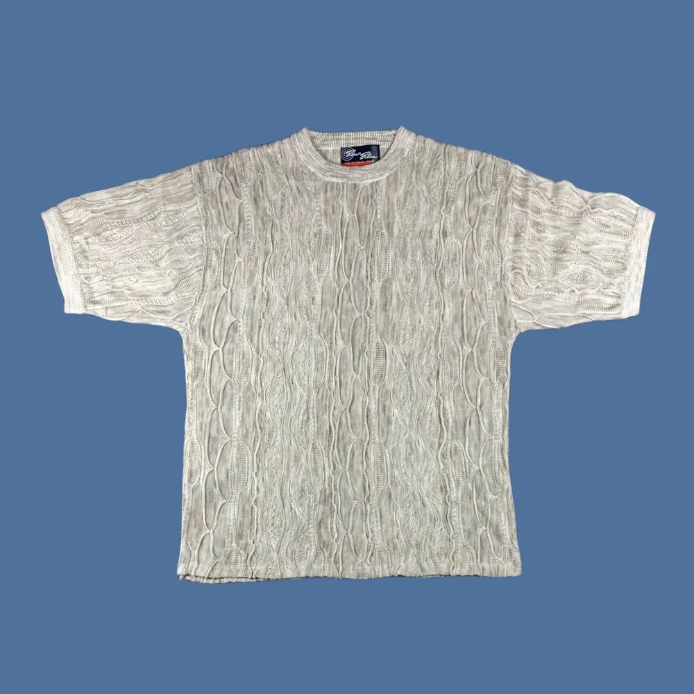 Coogi VINTAGE Raw Blue Sweater Crew Neck Long Sleeve XL Men’s Ivory 3D Knit Textured Coogi Style Pullover Winter Fall Size US XL / EU 56 / 4 - 1 Thumbnail