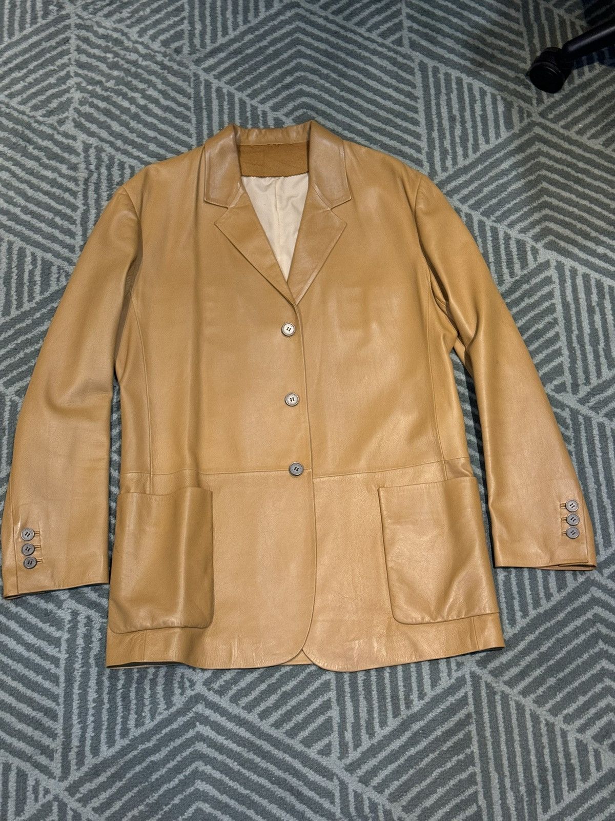 Loewe Loewe Vintage Brown Tan Superb Soft Leather Blazer Jacket 50 Size US M / EU 48-50 / 2 - 12 Thumbnail