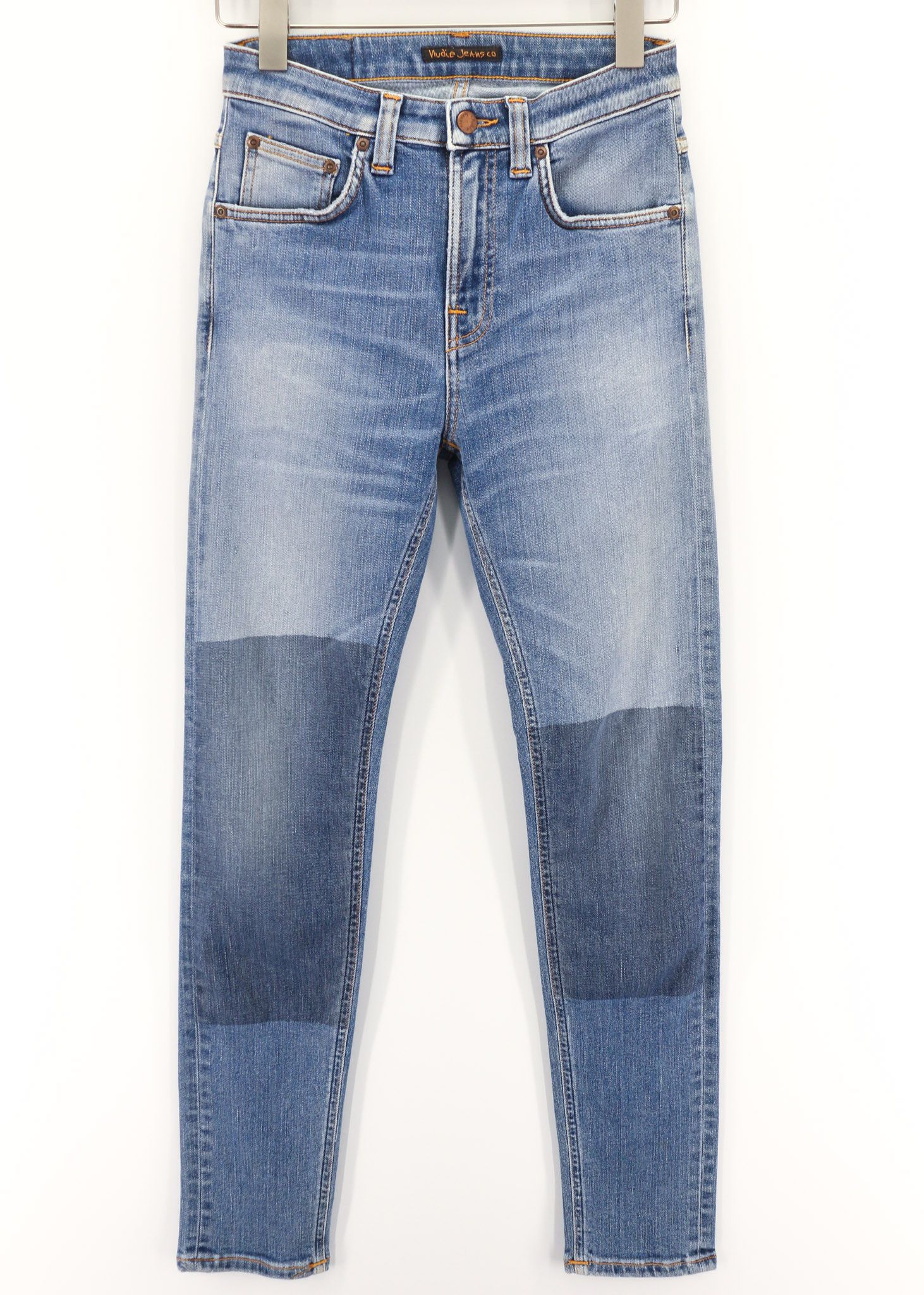 Nudie Jeans HIGHTOP TILDE W28/L30 Blue Blocks Stretch Jeans 80455 Size US 28 / EU 44 - 1 Thumbnail