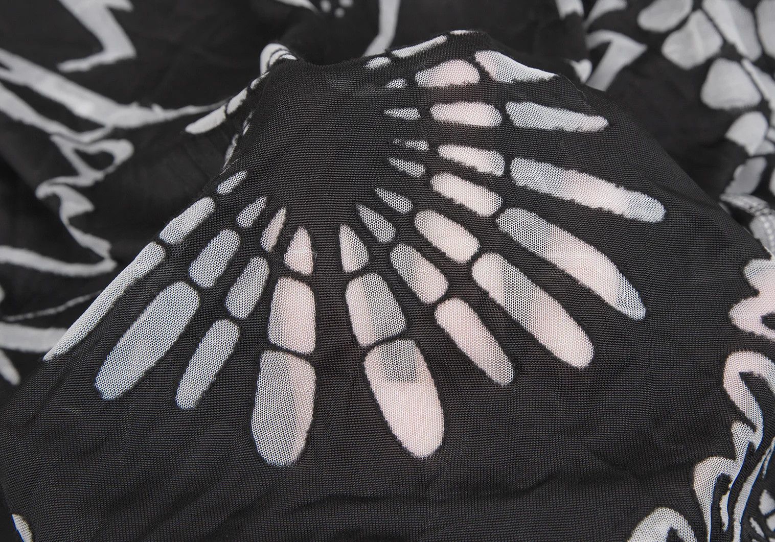 Jean Paul Gaultier Sheer Opalescent Tank Top in Black and White, Size 48 Size US M / EU 48-50 / 2 - 13 Thumbnail