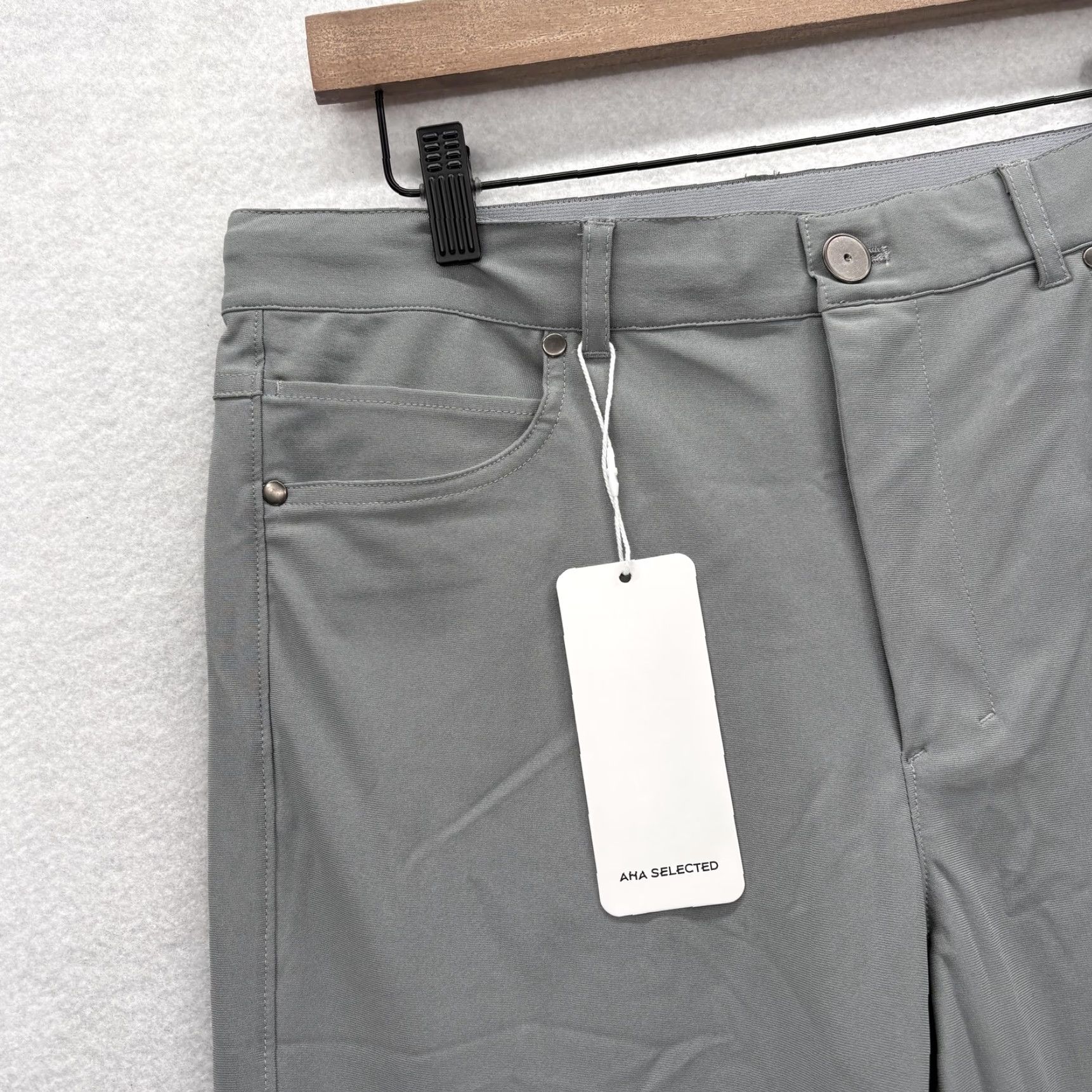 Vintage AHA SELECTED Kinetic All Day 6 Pocket Pants Mens M Gray Khakis Pants Size US 31 - 3 Thumbnail