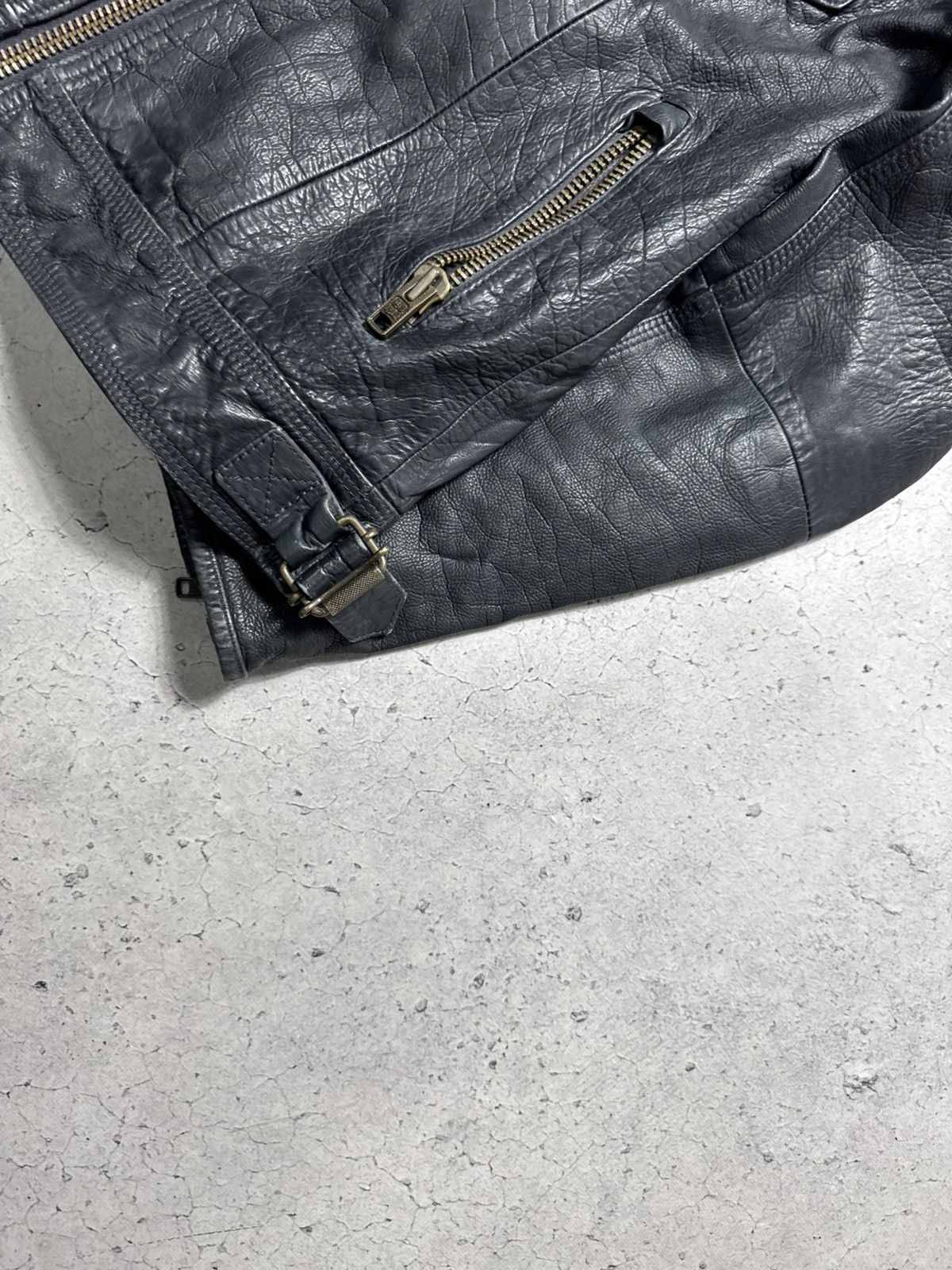 Superdry Superdy Leather Bomber Jacket Black Size US XS / EU 42 / 0 - 3 Thumbnail