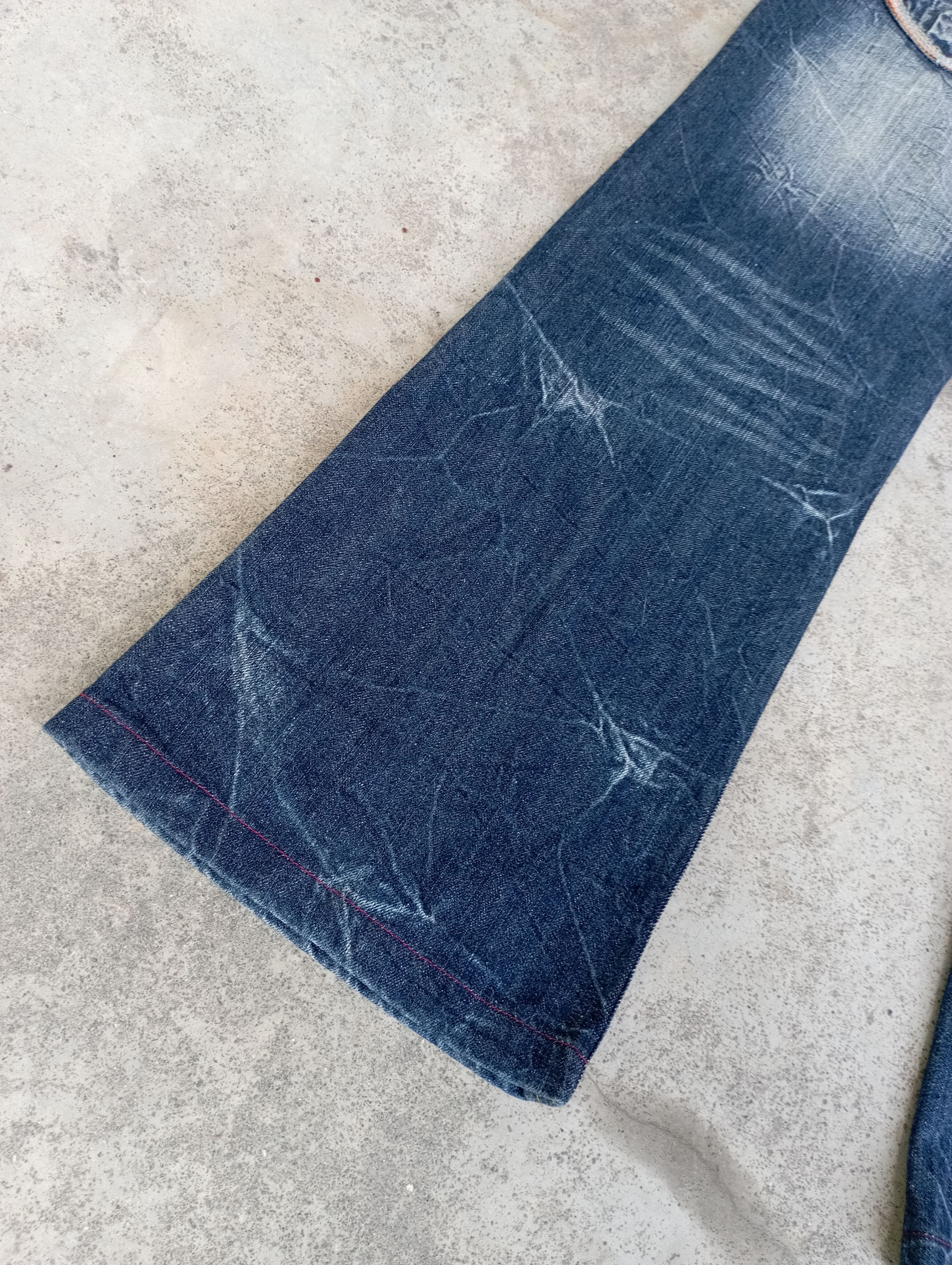 Tornado Mart Super Flare Jeans Japan lightning Wash Baggy Flare Jeans Size US 30 / EU 46 - 12 Thumbnail