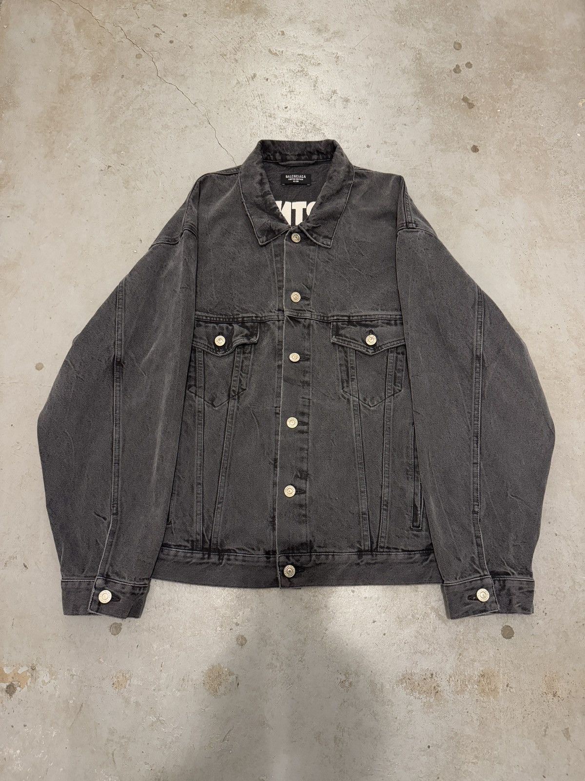 Balenciaga *RARE* 163/200 BALENCIAGA X FORTNITE DEMNA GREY DENIM JACKET Size US M / EU 48-50 / 2 - 6 Thumbnail
