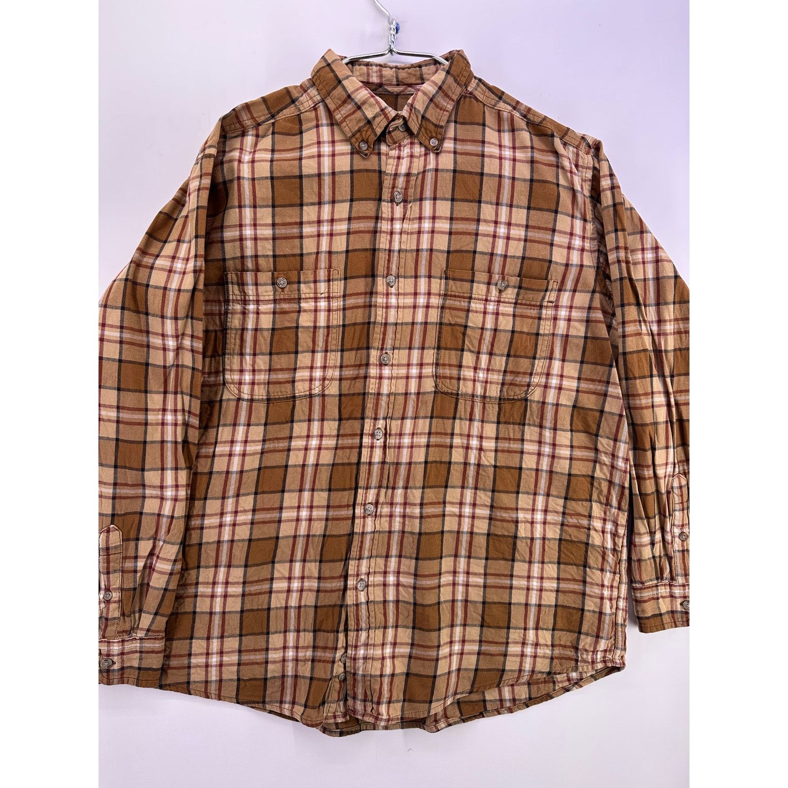 Wrangler Wrangler Rugged Wear Brown Flannel Button Down Work Wear Size US L / EU 52-54 / 3 - 2 Thumbnail