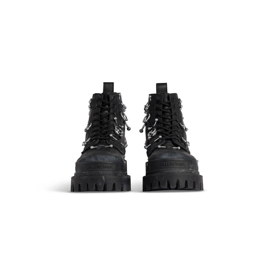 Balenciaga o1bcso1str1025 Strike 20mm Boots With Piercings in Black Size US 9 / EU 42 - 3 Thumbnail