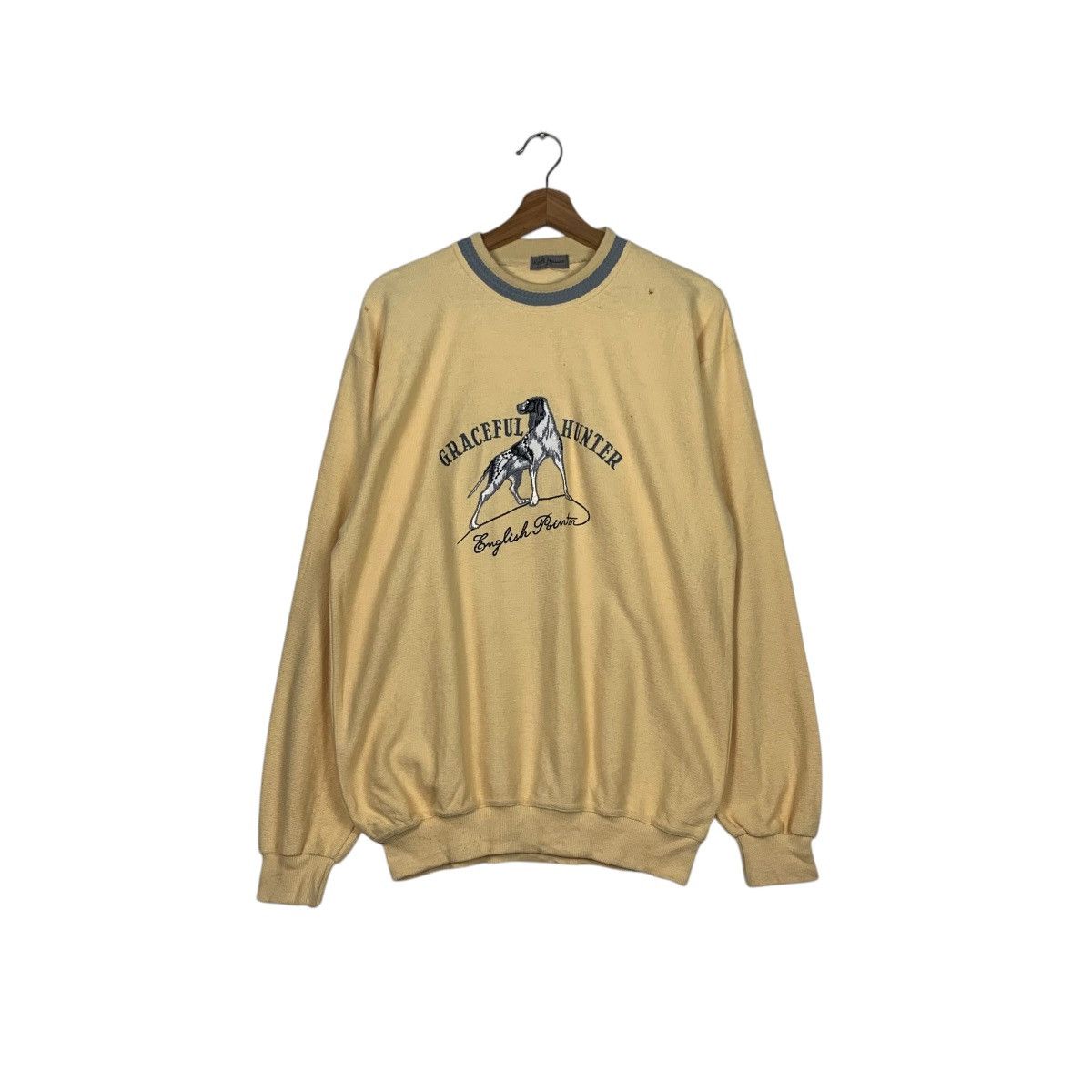 Japanese Brand English Pointer Graceful Hunter Logo Sweatshirt #1946-C85 Size US L / EU 52-54 / 3 - 1 Thumbnail