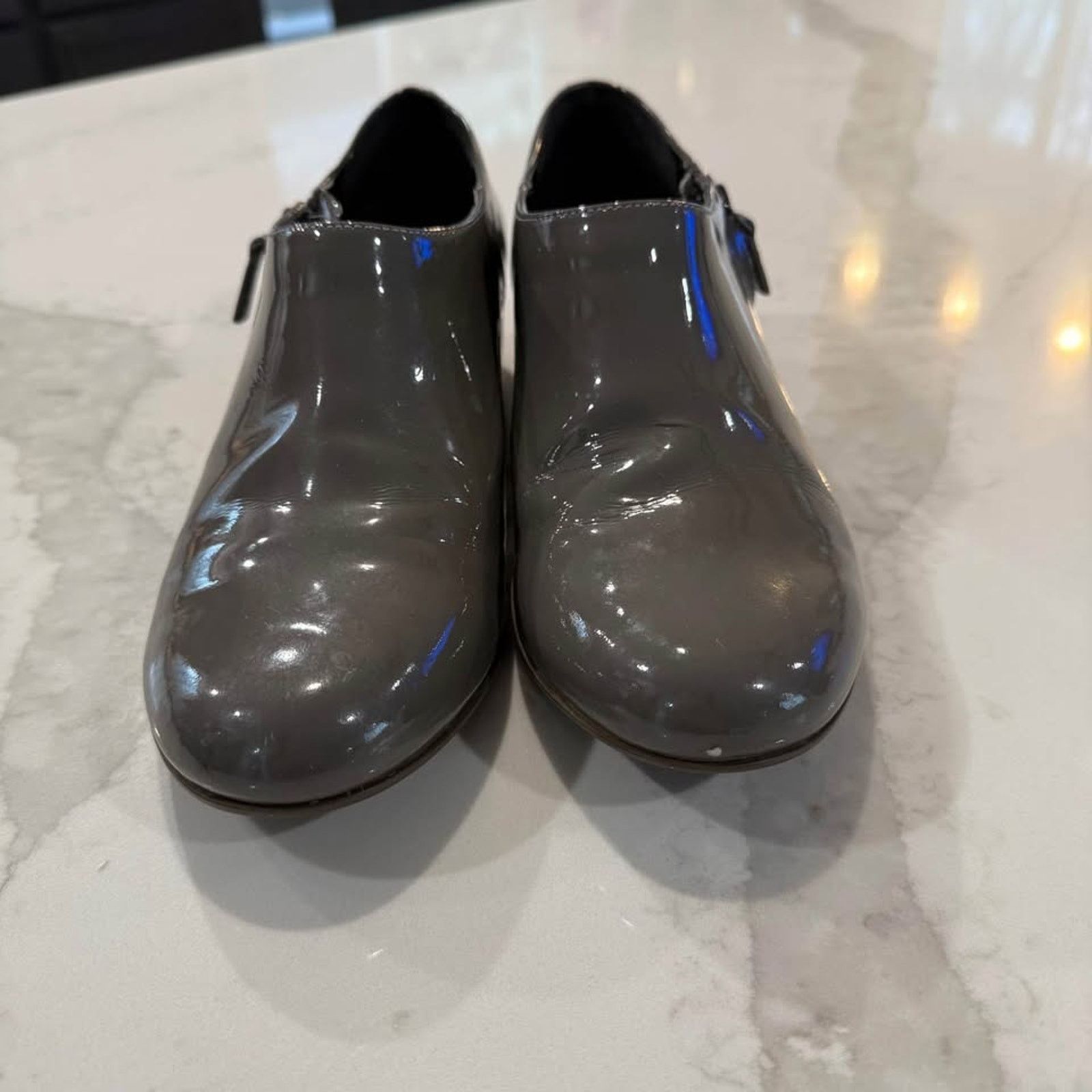Cole Haan Cole Haan Womens 9 Patent Leather Waterproof Wedge Booties Size US 9 / IT 39 - 2 Thumbnail