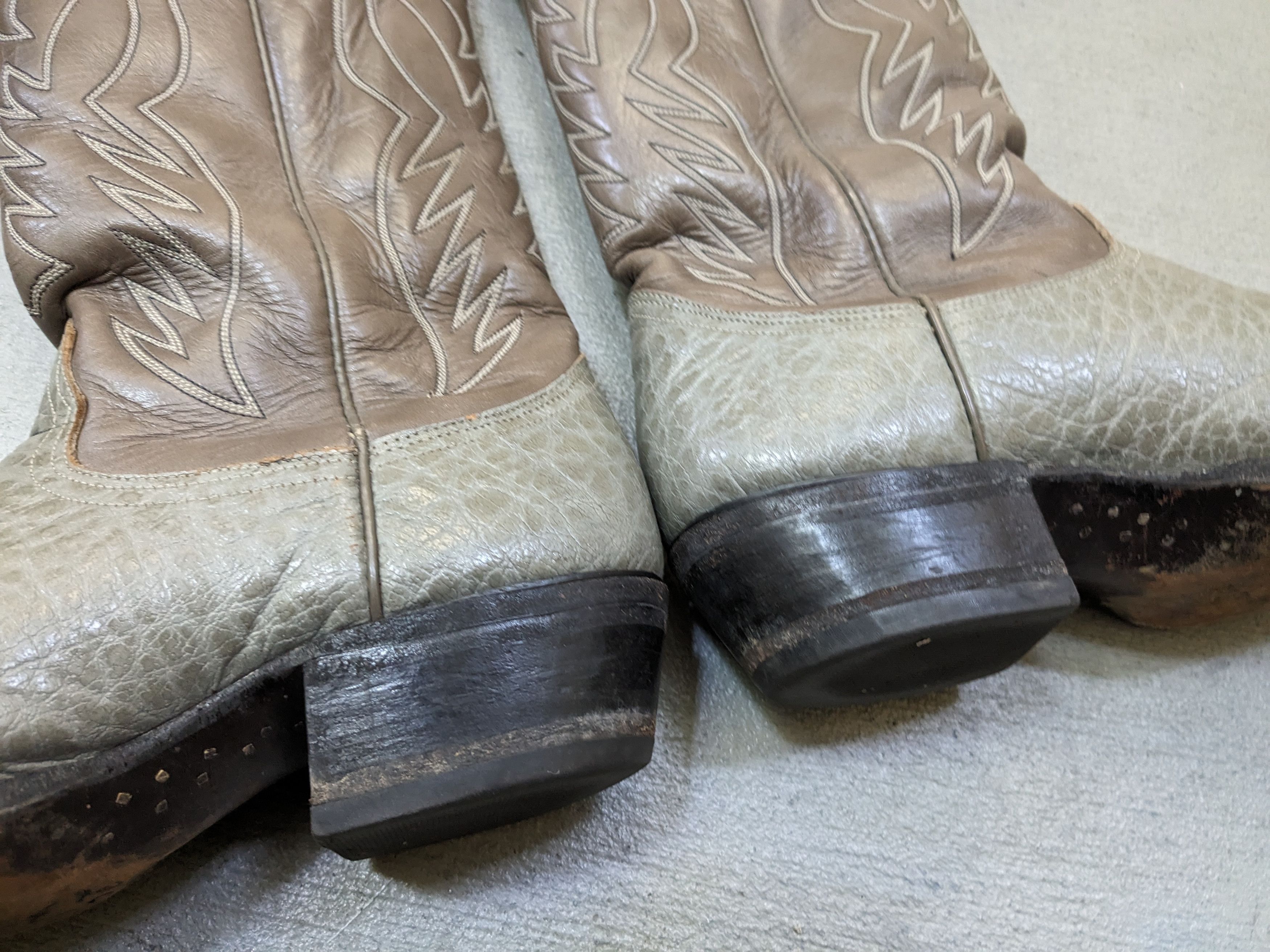 Nocona Nocona Cowboy Boots 8.5 Gray Leather Western Antelope Size US 8.5 / EU 41-42 - 10 Thumbnail