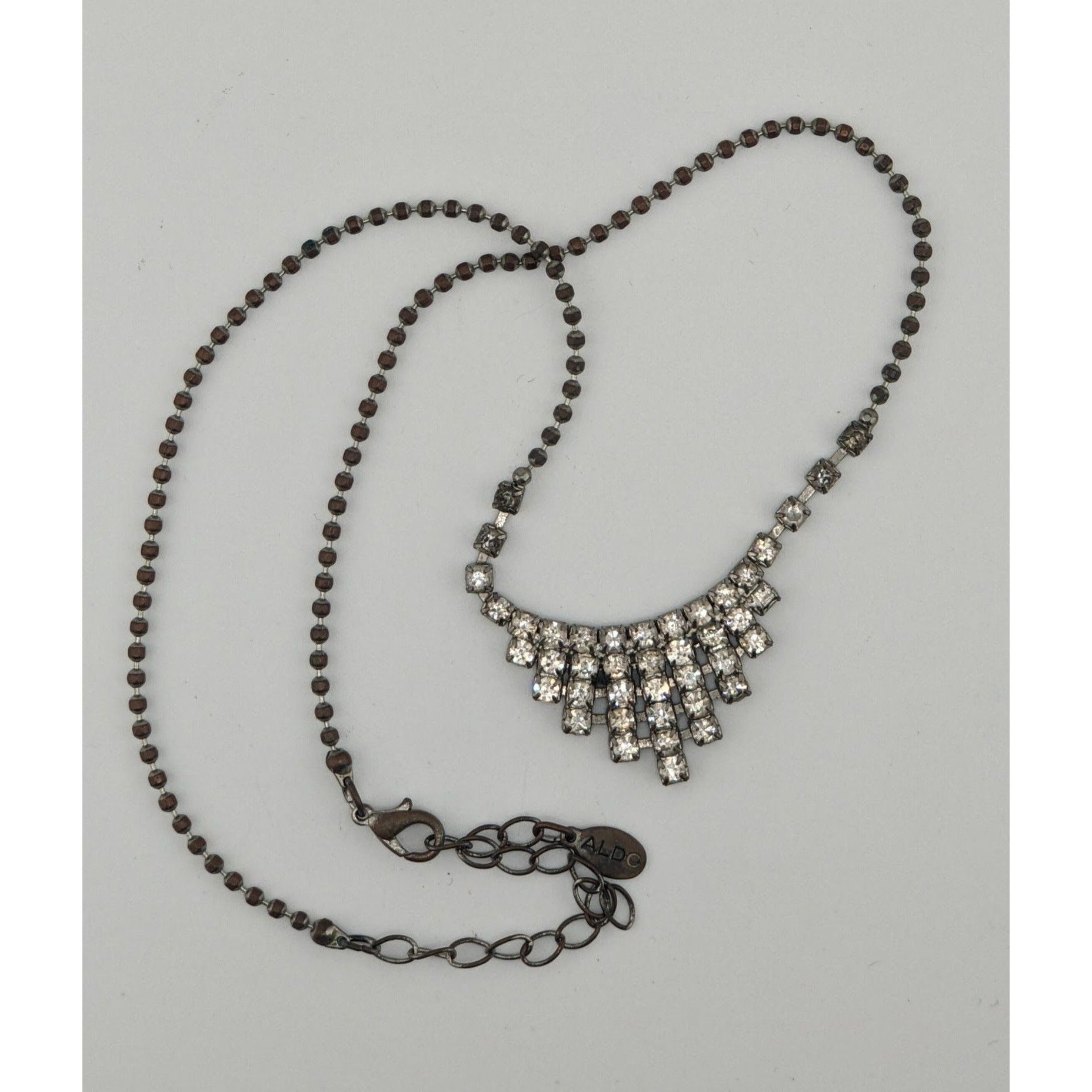 Aldo Aldo Glam Silver-Tone Rhinestone Statement Necklace Size ONE SIZE - 6 Thumbnail