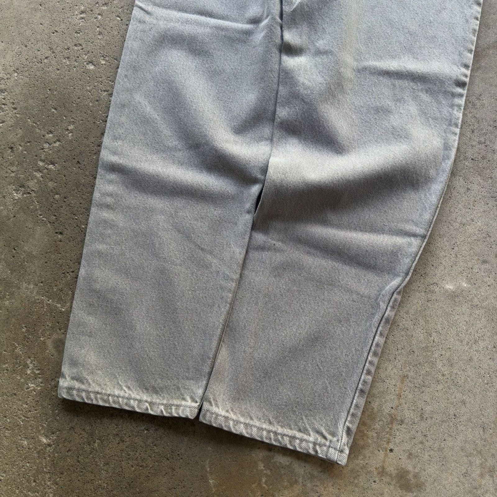Levi's Vintage 90s Levi's 550 Grey Denim Jeans ERD Grunge Chrome Size US 31 - 10 Thumbnail