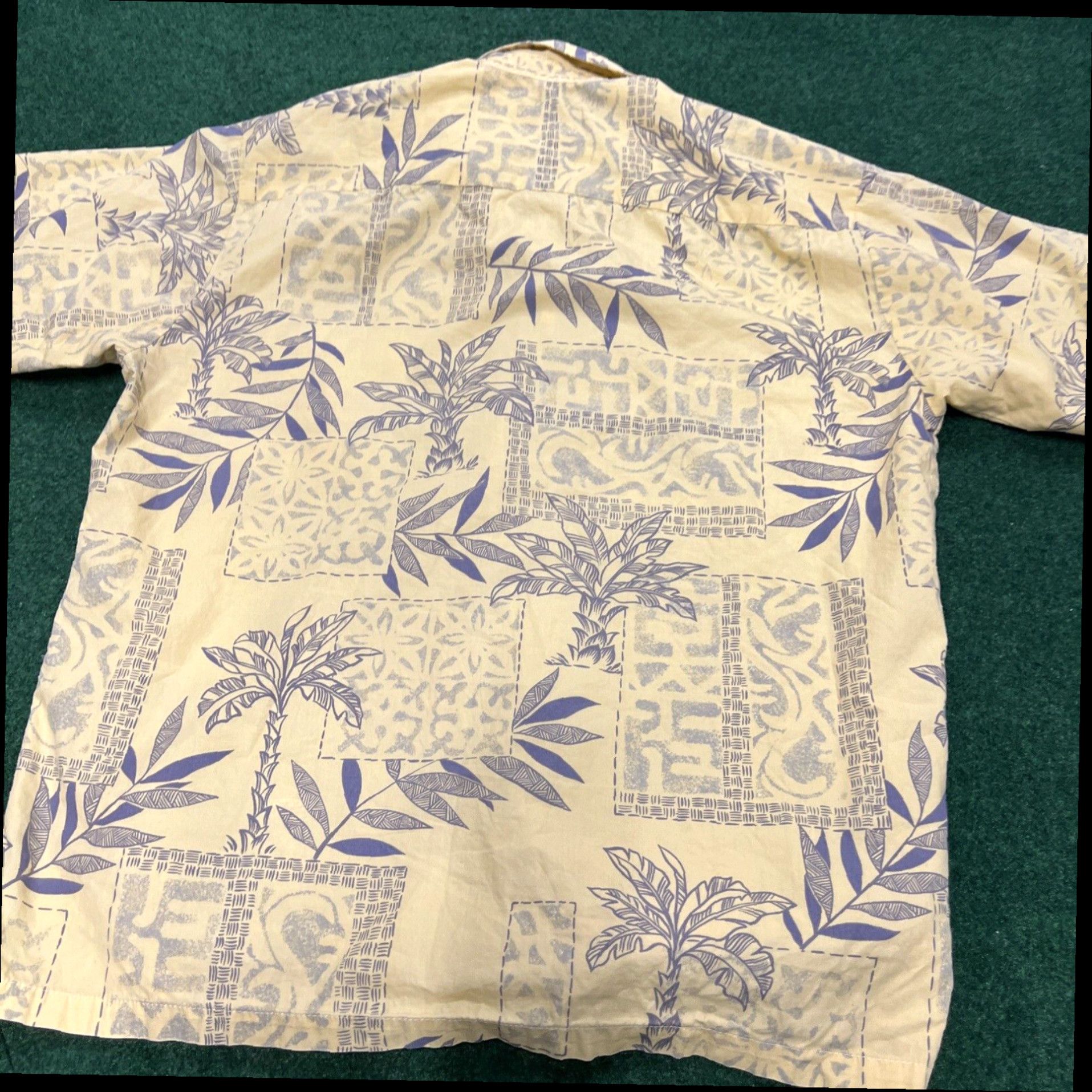Vintage COOKE STREET Men's Size L Print Yellow Blue Hawaiian Shirt Cotton Summer Beach Size US L / EU 52-54 / 3 - 8 Thumbnail