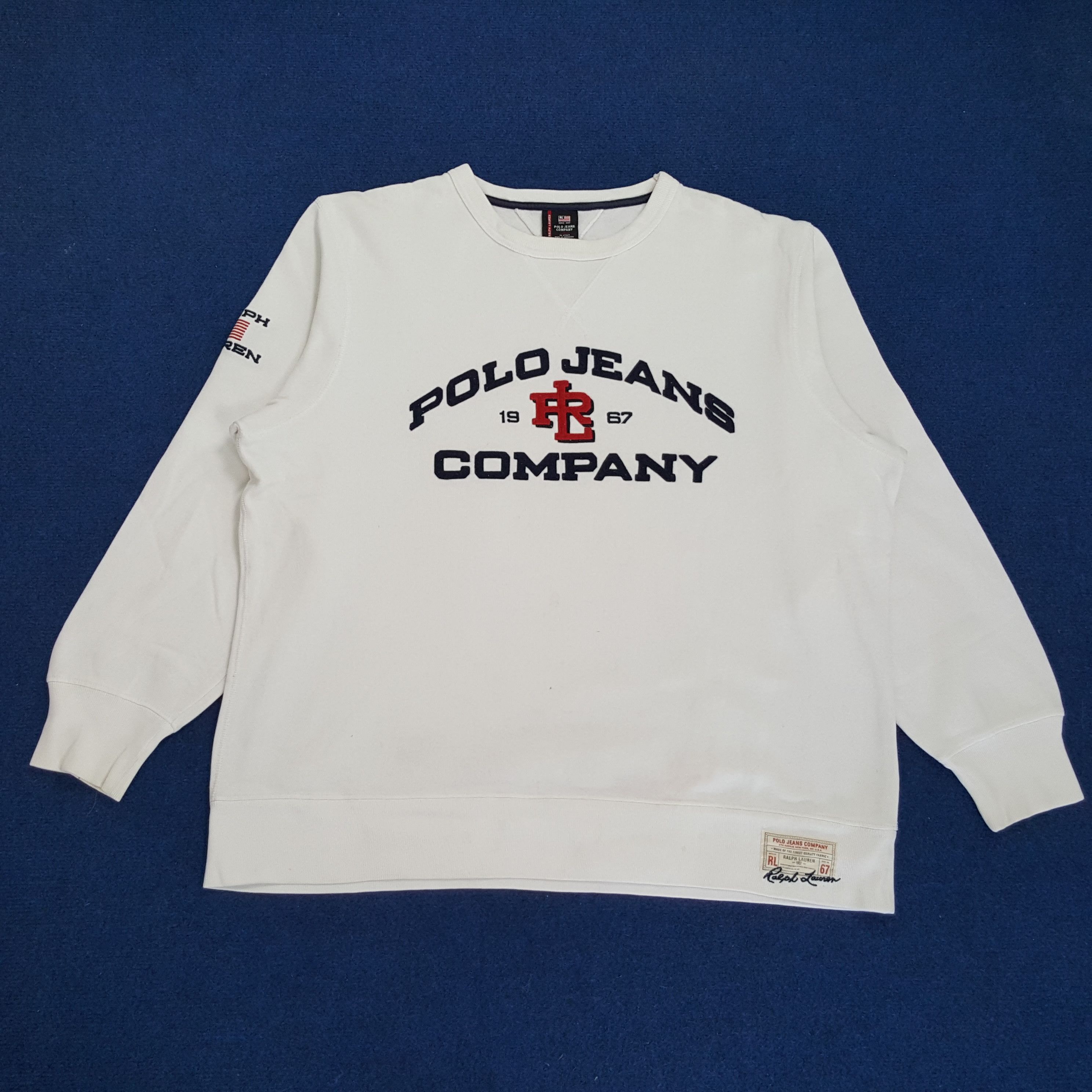 Polo Ralph Lauren × Vintage Vintage Polo Ralph Lauren Polo Jeans Company Sweatshirt Size US XL / EU 56 / 4 - 1 Thumbnail