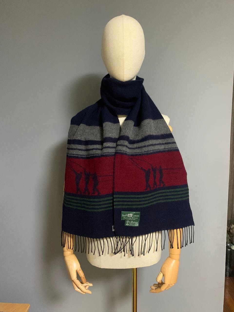 Henry Cotton's Henry Cottons Vintage Scarf Logo Wool Classic Size ONE SIZE - 5 Thumbnail
