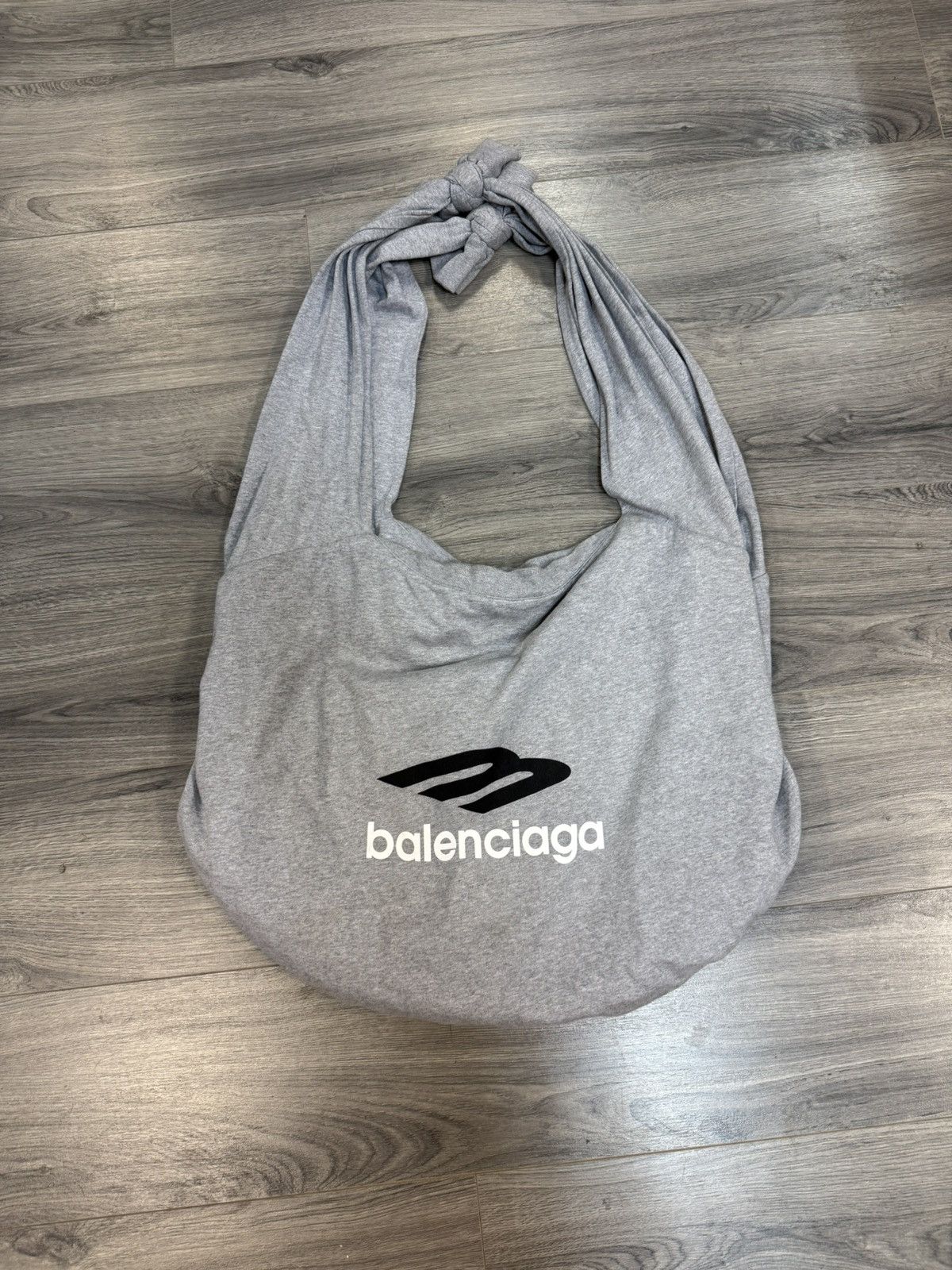 Balenciaga Jersey Hobo Bag in Grey, Men's