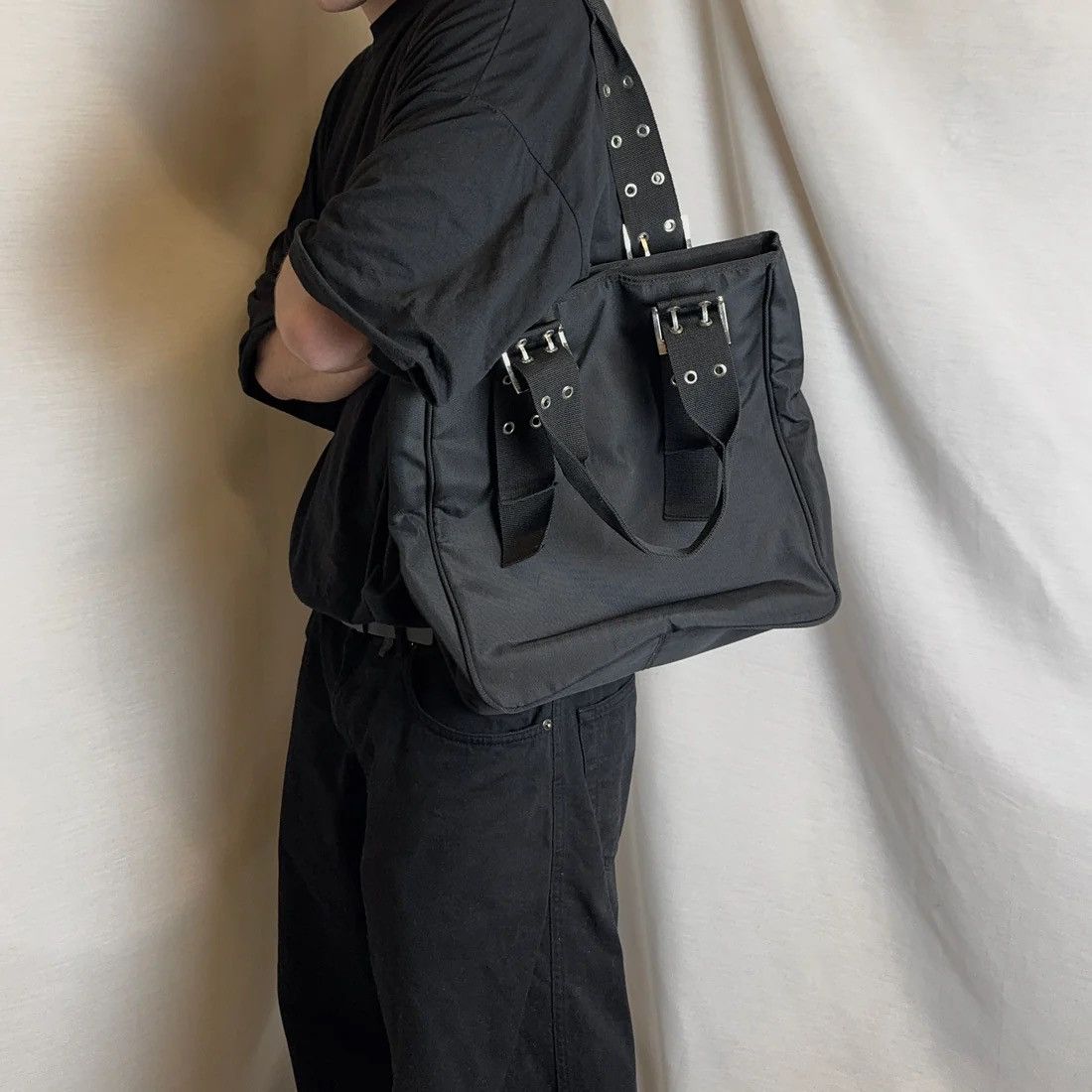 Jil Sander Jil Sander Dual Belted Eyelet Shopper Bag Size ONE SIZE - 2 Thumbnail