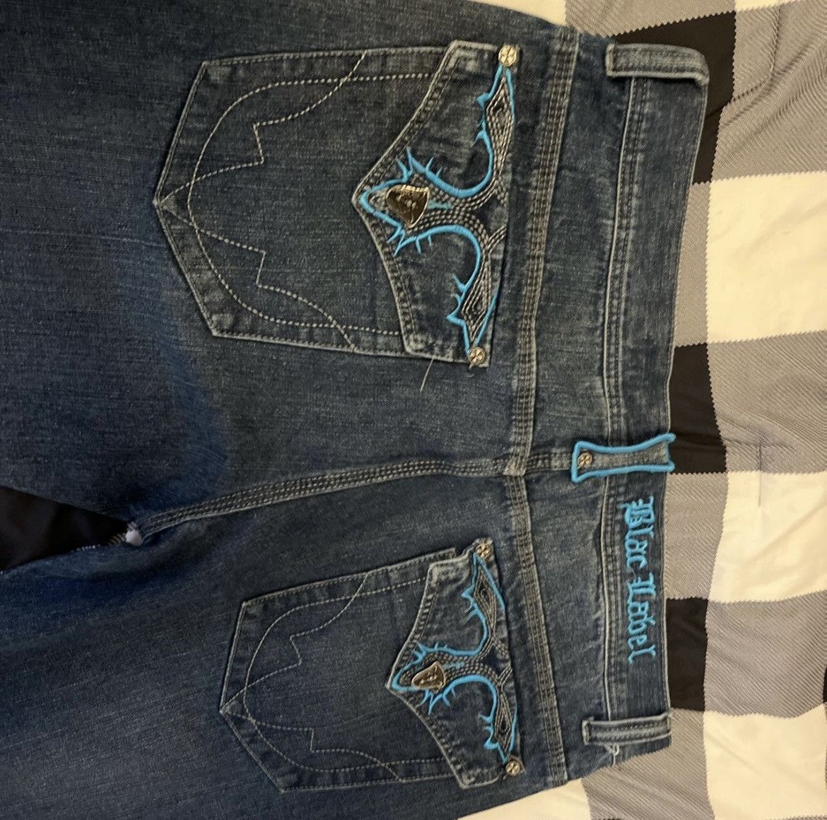 True Religion RARE Vintage Embroidered BLACK LABEL Jeans Size US 38 / EU 54 - 5 Thumbnail
