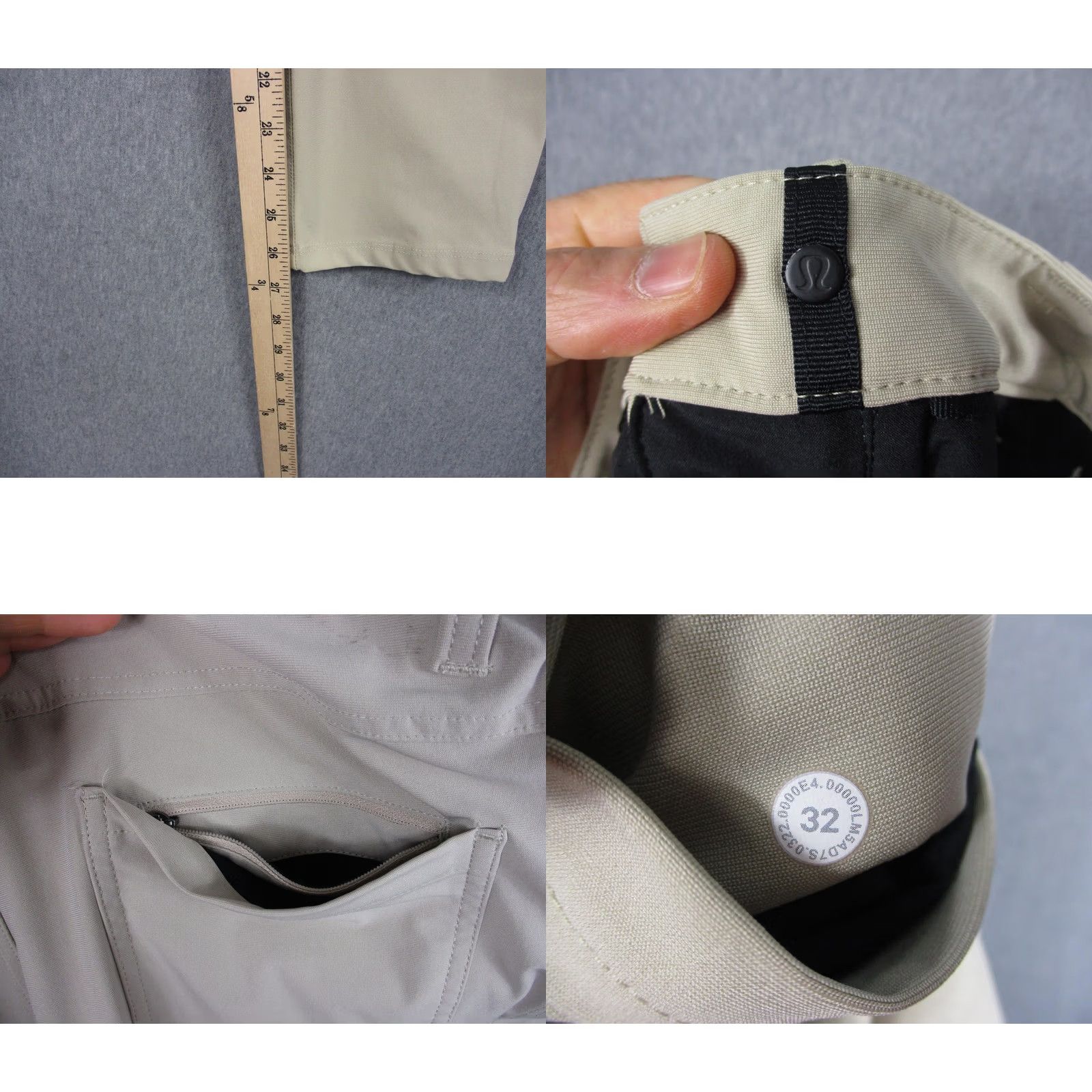 Lululemon Lululemon Mens Slim Chino Pants 32x30 Beige 5 Pocket Casual Jeans-Style With Zip Front Size US 32 / EU 48 - 8 Thumbnail