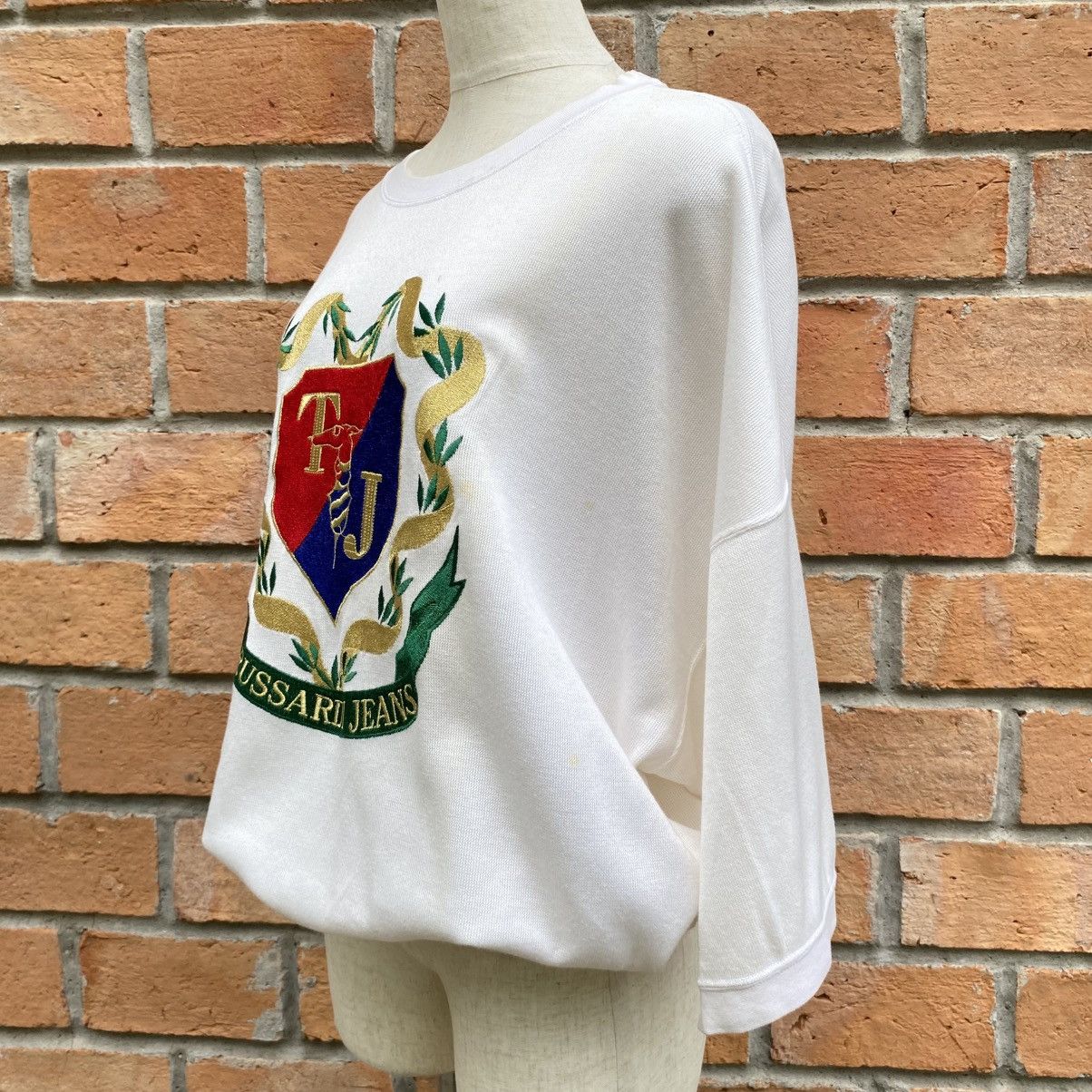 Trussardi TRUSSARDI JEANS White Crest Sweatshirt Size US S / EU 44-46 / 1 - 4 Thumbnail