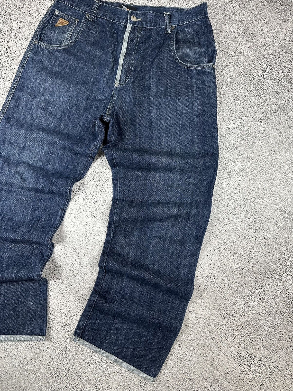 Japanese Brand Crazy Y2K Baggy Japan Jean Trashed Rap Old Money Style Size US 34 / EU 50 - 8 Thumbnail