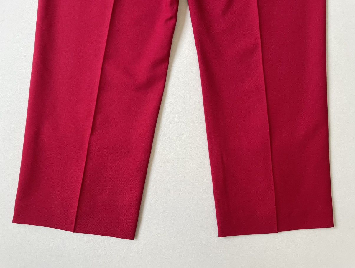 Raf Simons S/S 19 Red Wool Trousers With ‘Double Hem’ Size US 36 / EU 52 - 13 Thumbnail