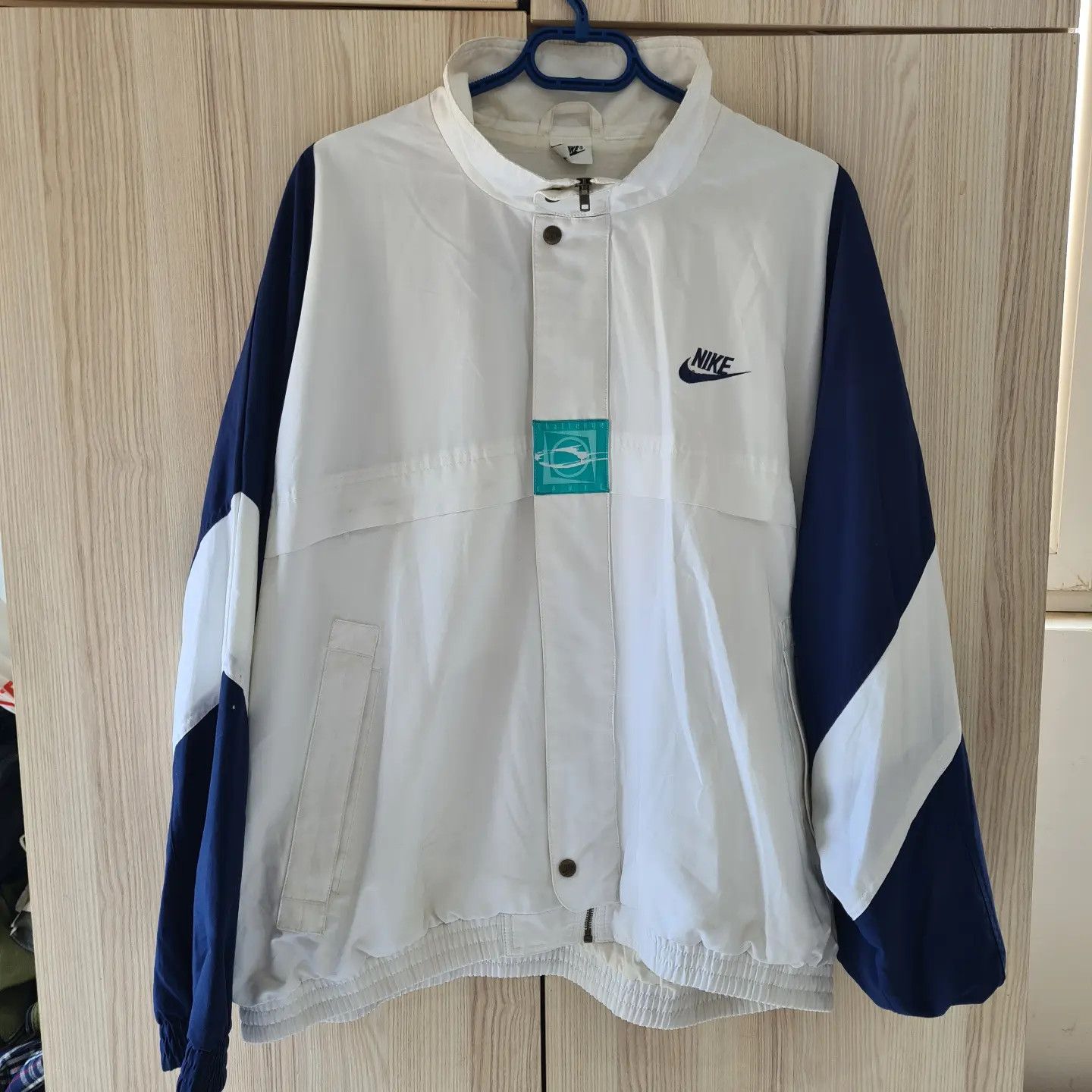 Image of Andre Agassi x Nike Vintage Nike Challenge Court Agassi Retro Tennis Jacket in White (Size XL)