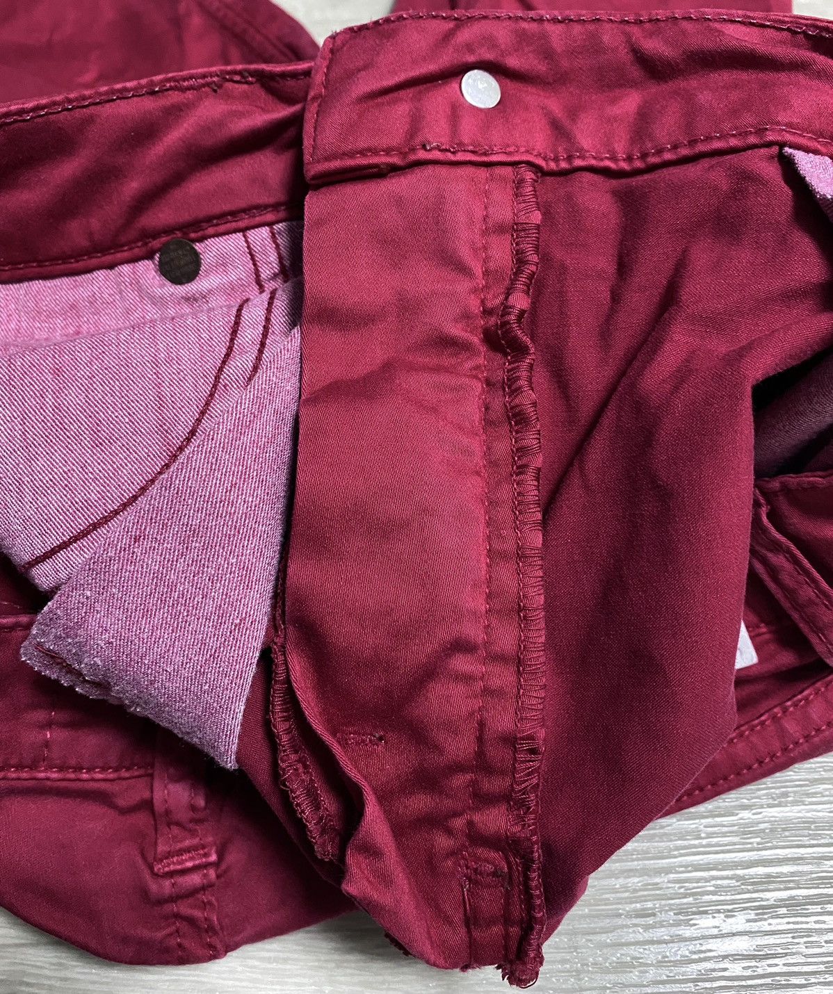 Acne Studios Womens Acne Studios Flex Satin Red Cotton Stretch Pant Jeans Size 28" / US 6 / IT 42 - 16 Thumbnail