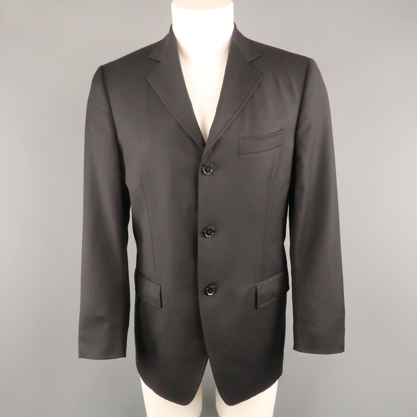 Dolce & Gabbana DOLCE & GABBANA 38 Stripe Wool Notch Lapel Sport Coat Size 38R - 1 Thumbnail
