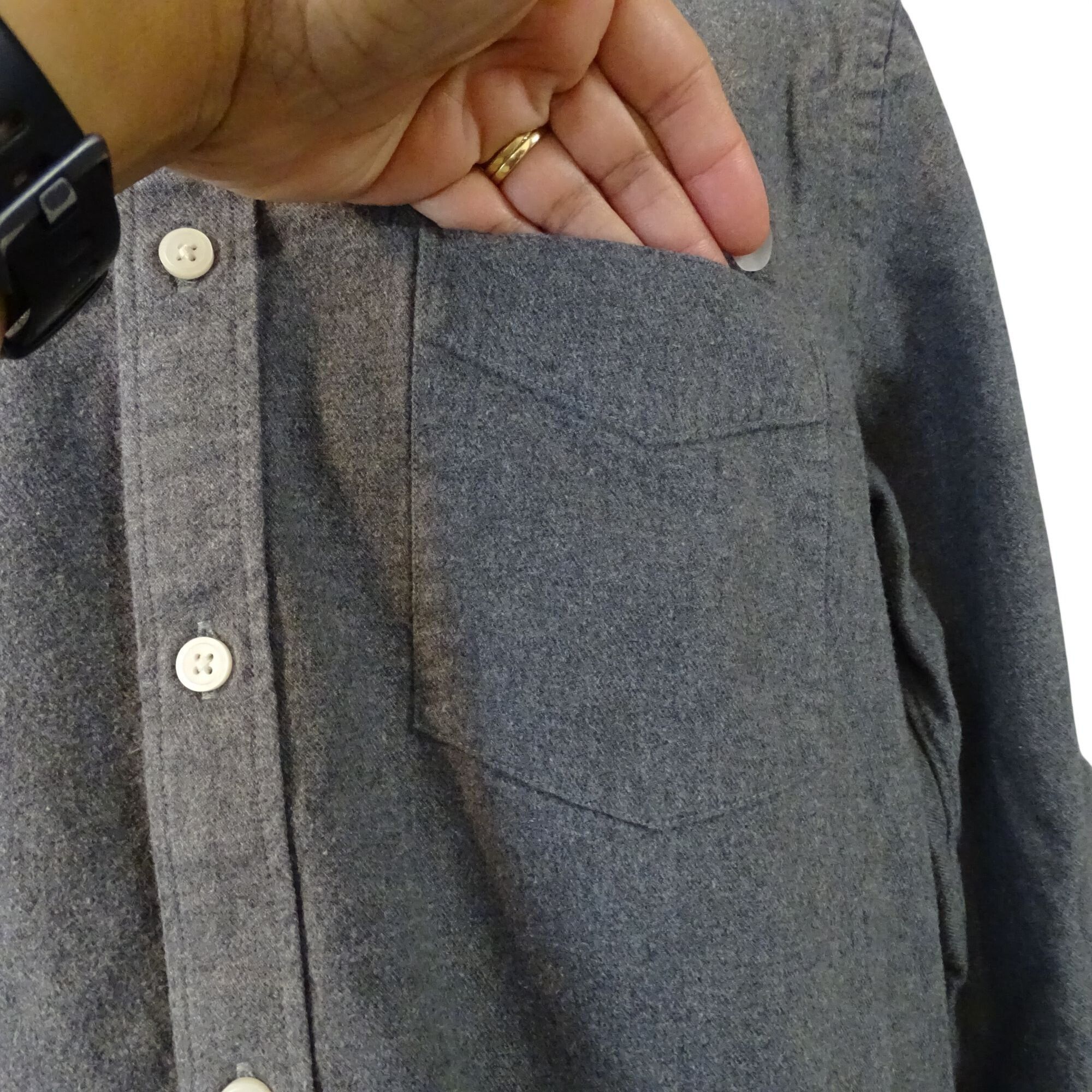 Everlane Everlane Men Button Down Flannel Shirt Size M Dark Gray Cott Size US M / EU 48-50 / 2 - 3 Thumbnail