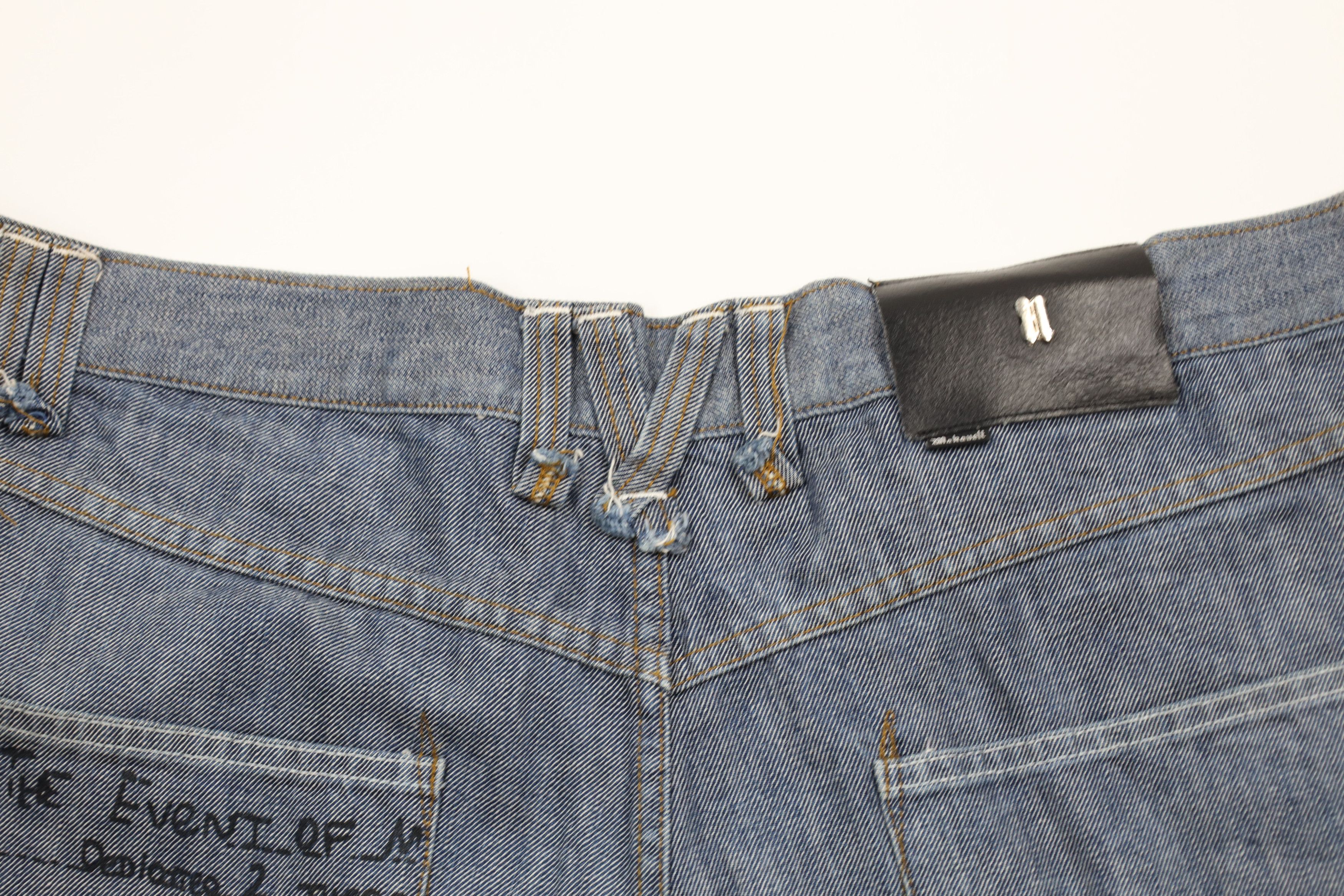 Vintage Vintage 90s Y2K Makaveli Baggy 2Pac Hip Hop Rap Denim Shorts Size US 40 / EU 56 - 12 Thumbnail