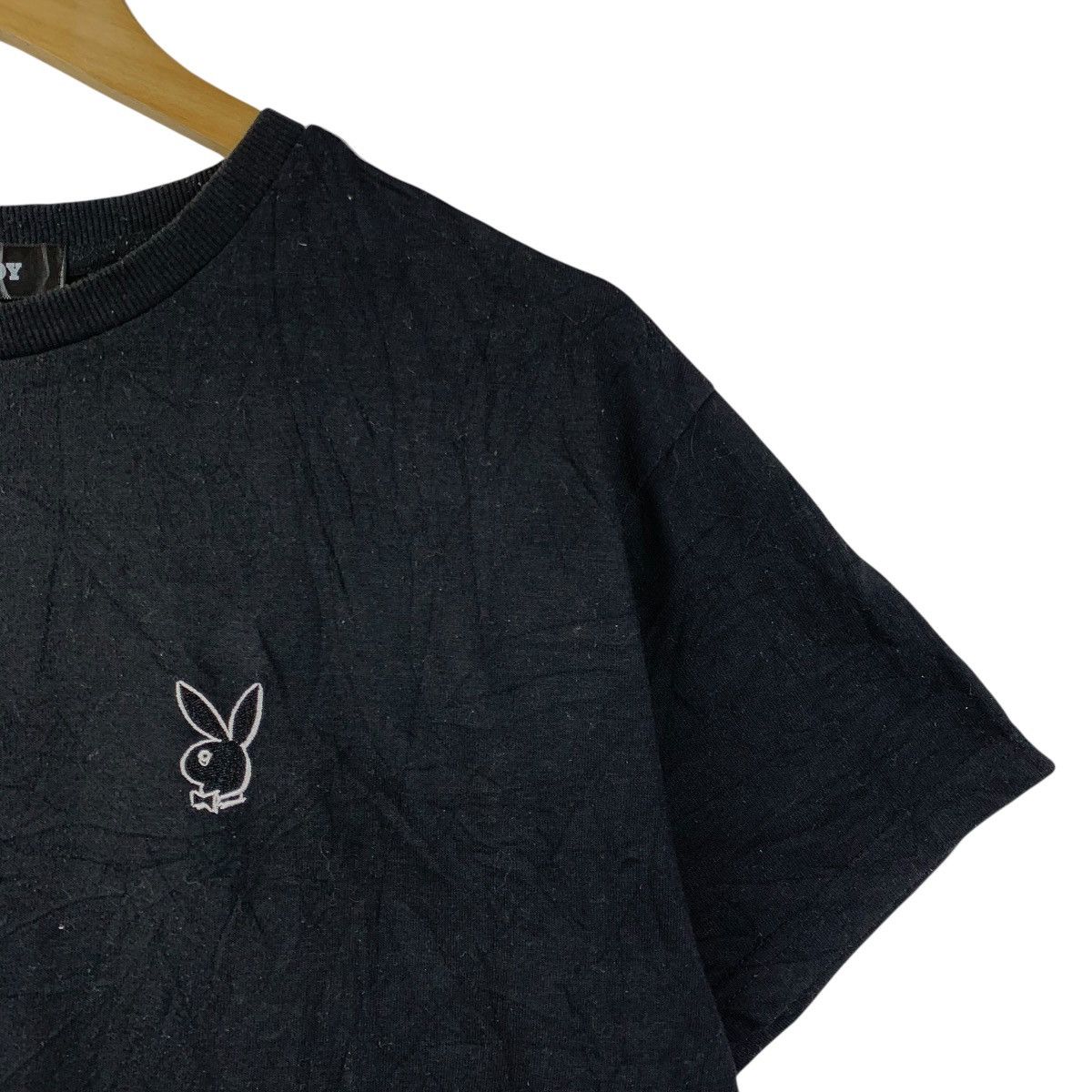 Playboy Playboy Streetwear Tee Black White Striped Shoulders Size US L / EU 52-54 / 3 - 5 Thumbnail