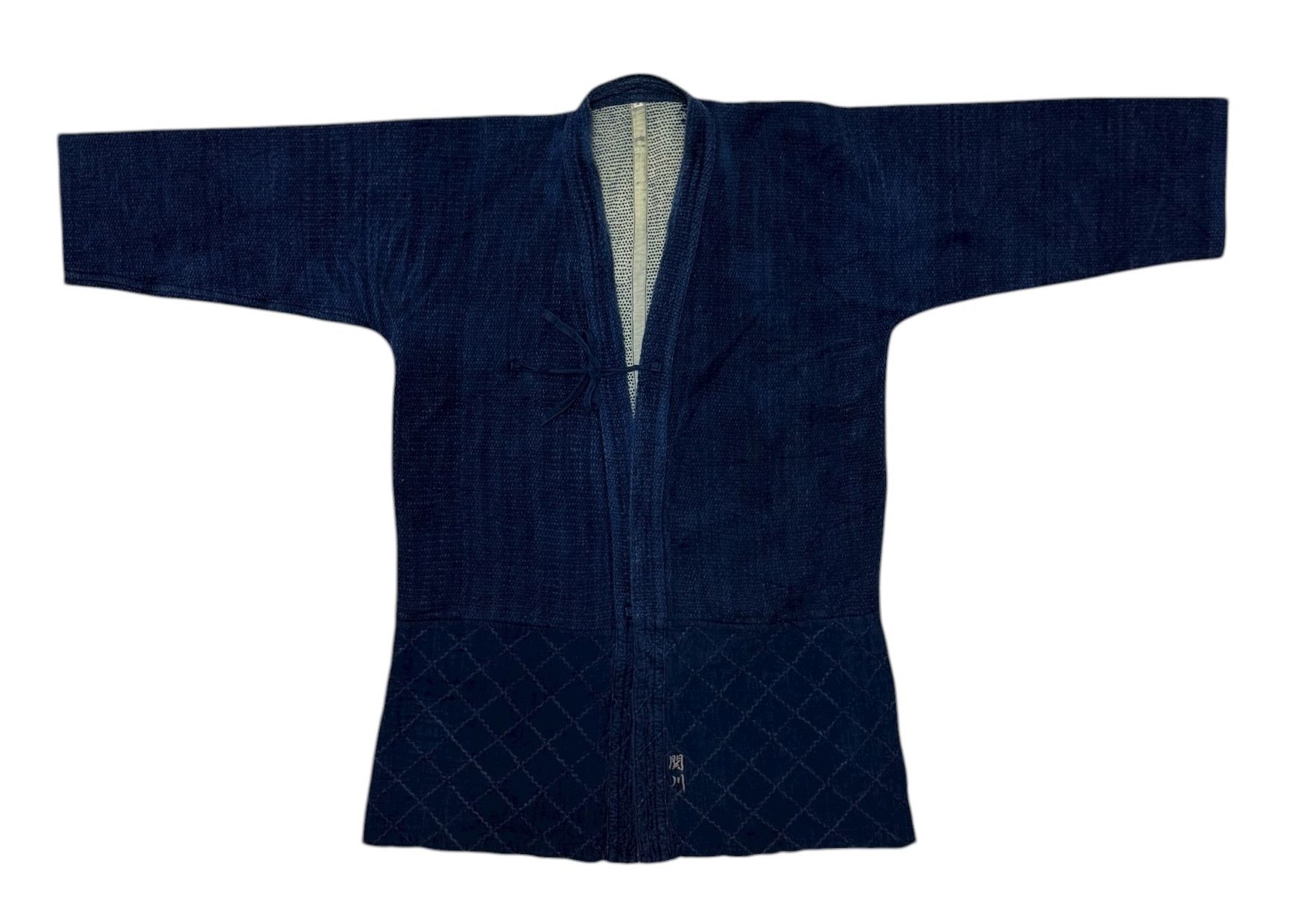 Indigo Vintage Kimono Kendo Sashiko Blue Indigo Noragi Denim Jacket Size US M / EU 48-50 / 2 - 1 Thumbnail