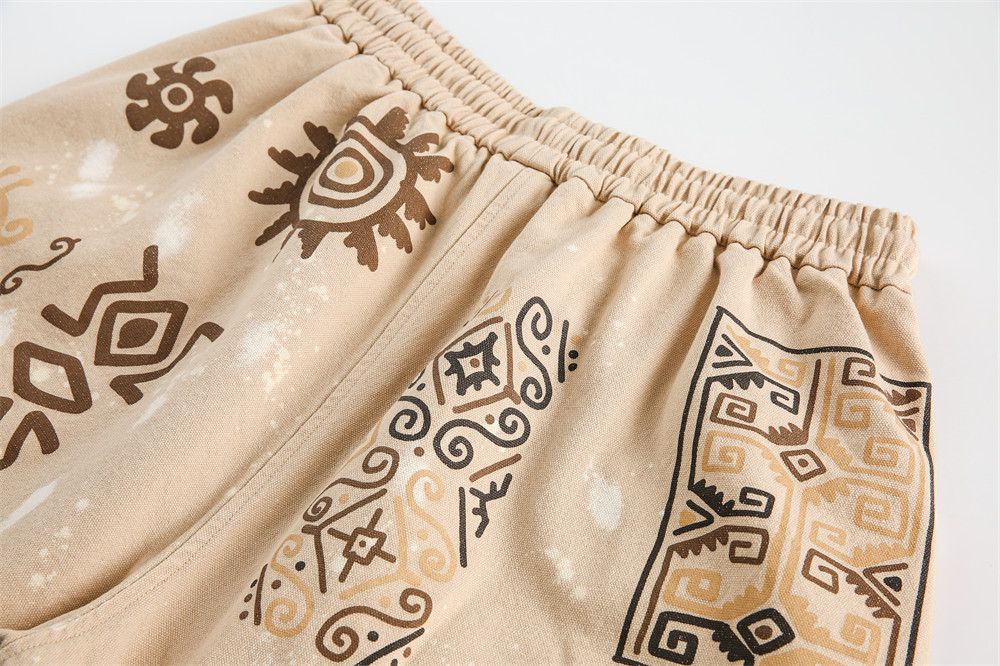 Japanese Brand × Vintage Men's sports loose casual graffiti pattern print shorts Size US 32 / EU 48 - 5 Thumbnail