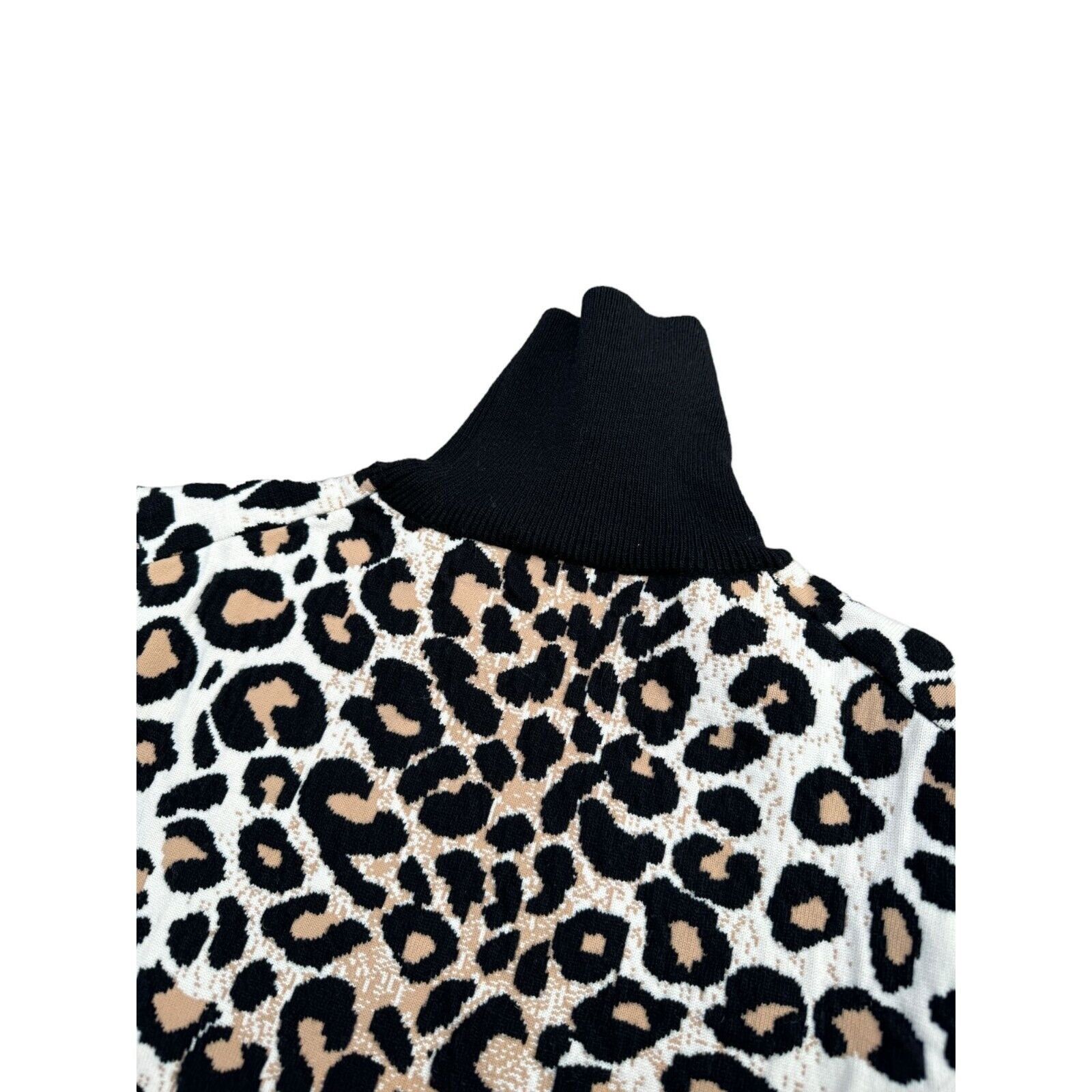 Celine Phoebe Philo Leopard Print Rollneck Sweater Size M / US 6-8 / IT 42-44 - 4 Thumbnail