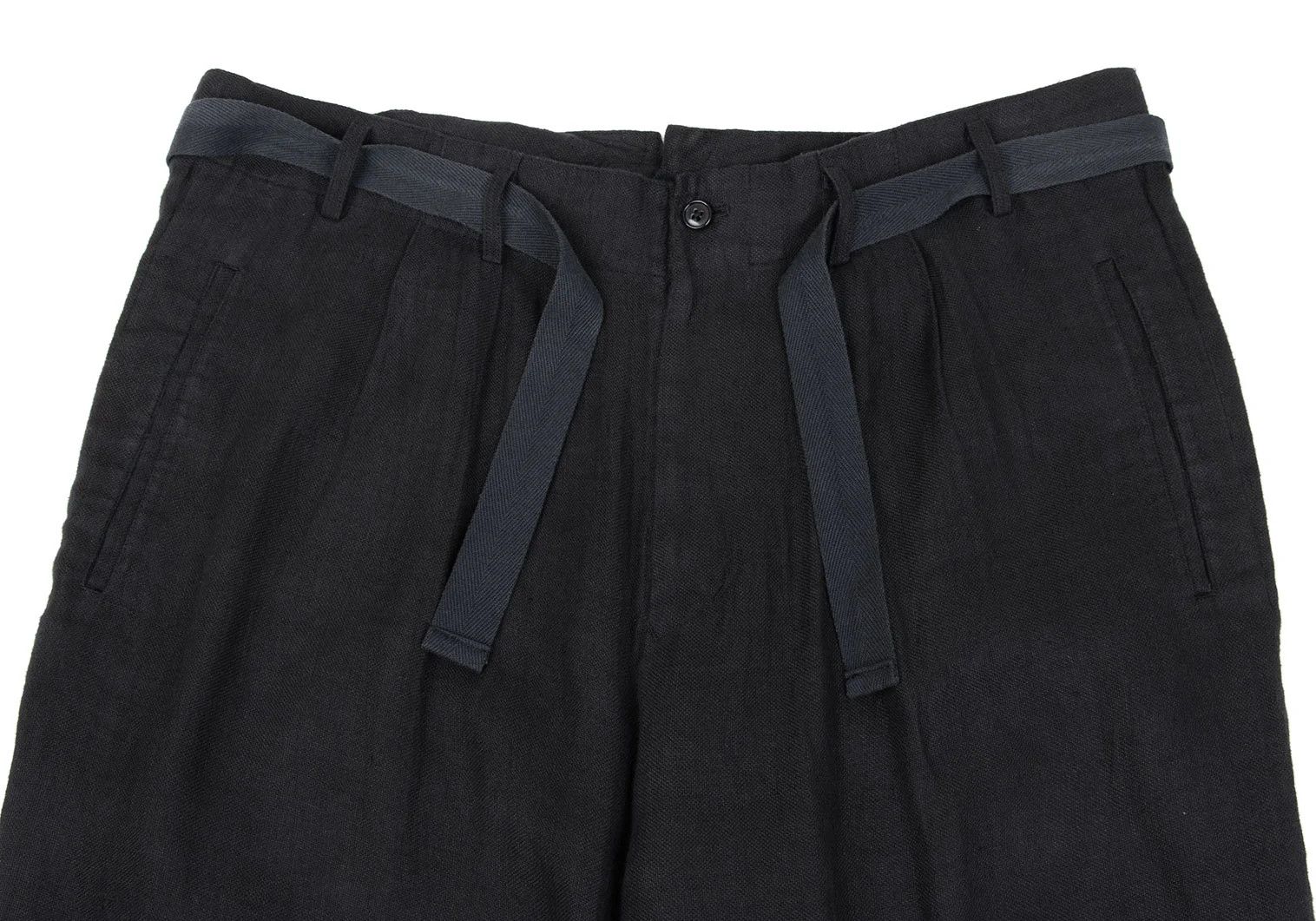 Yohji Yamamoto Yohji Yamamoto Waist Belted Linen Tuck Pants Size US 38 / EU 54 - 2 Thumbnail
