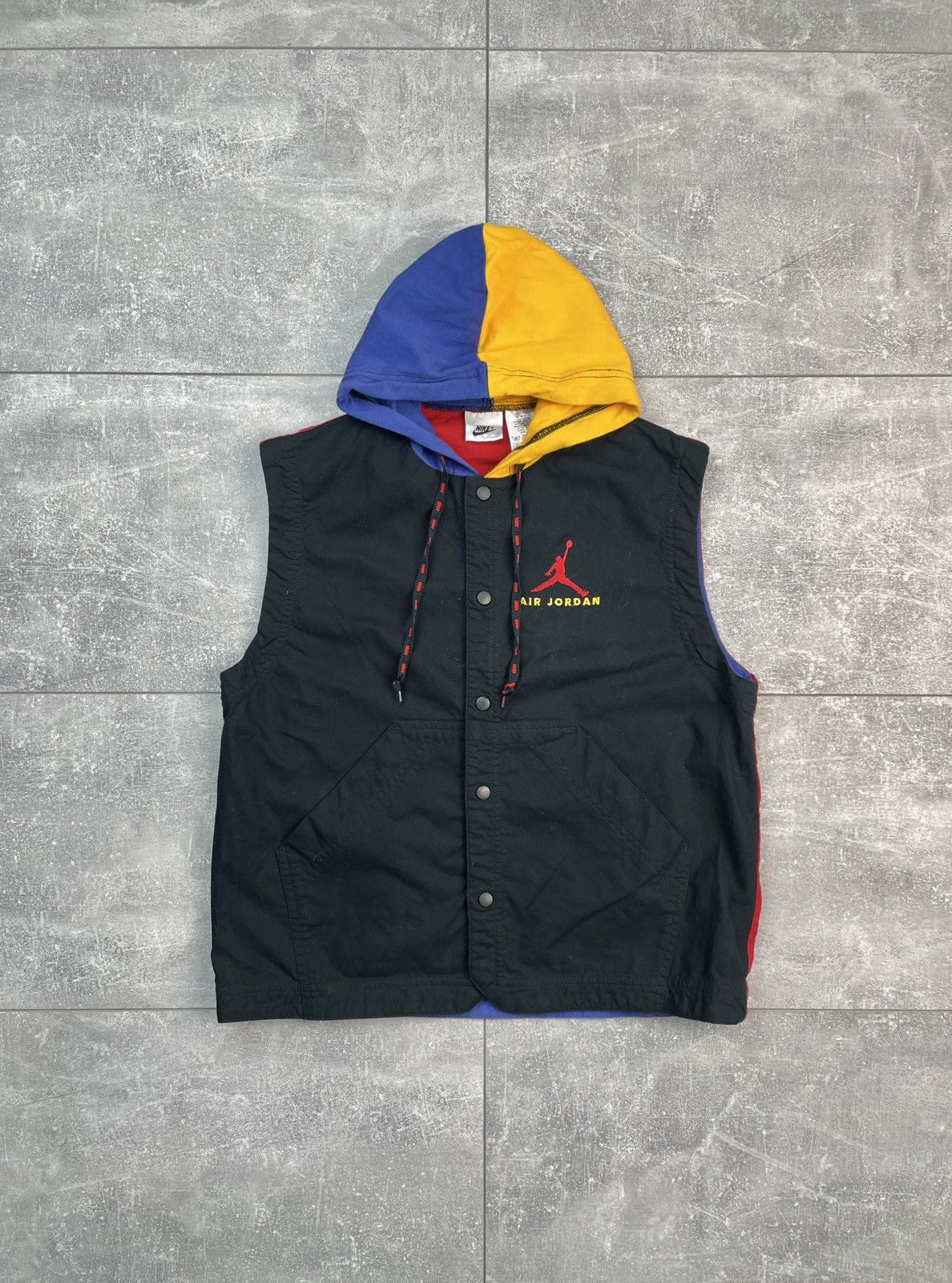 Jordan Brand Nike Air Jordan Vest Hood Hip Hop 90s Vintage Size S / US 4 / IT 40 - 1 Thumbnail