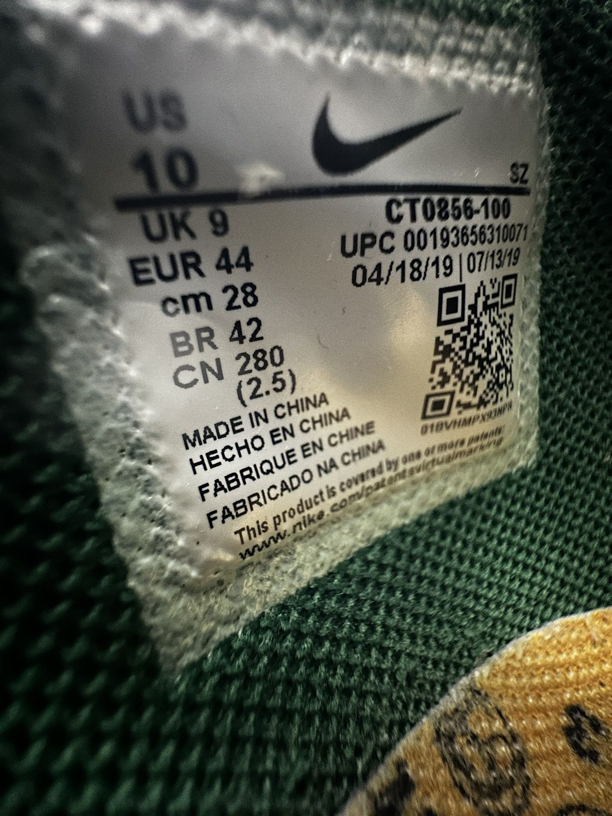 Nike × Off-White Nike Off White Dunk Low Green Size US 10 / EU 43 - 6 Thumbnail
