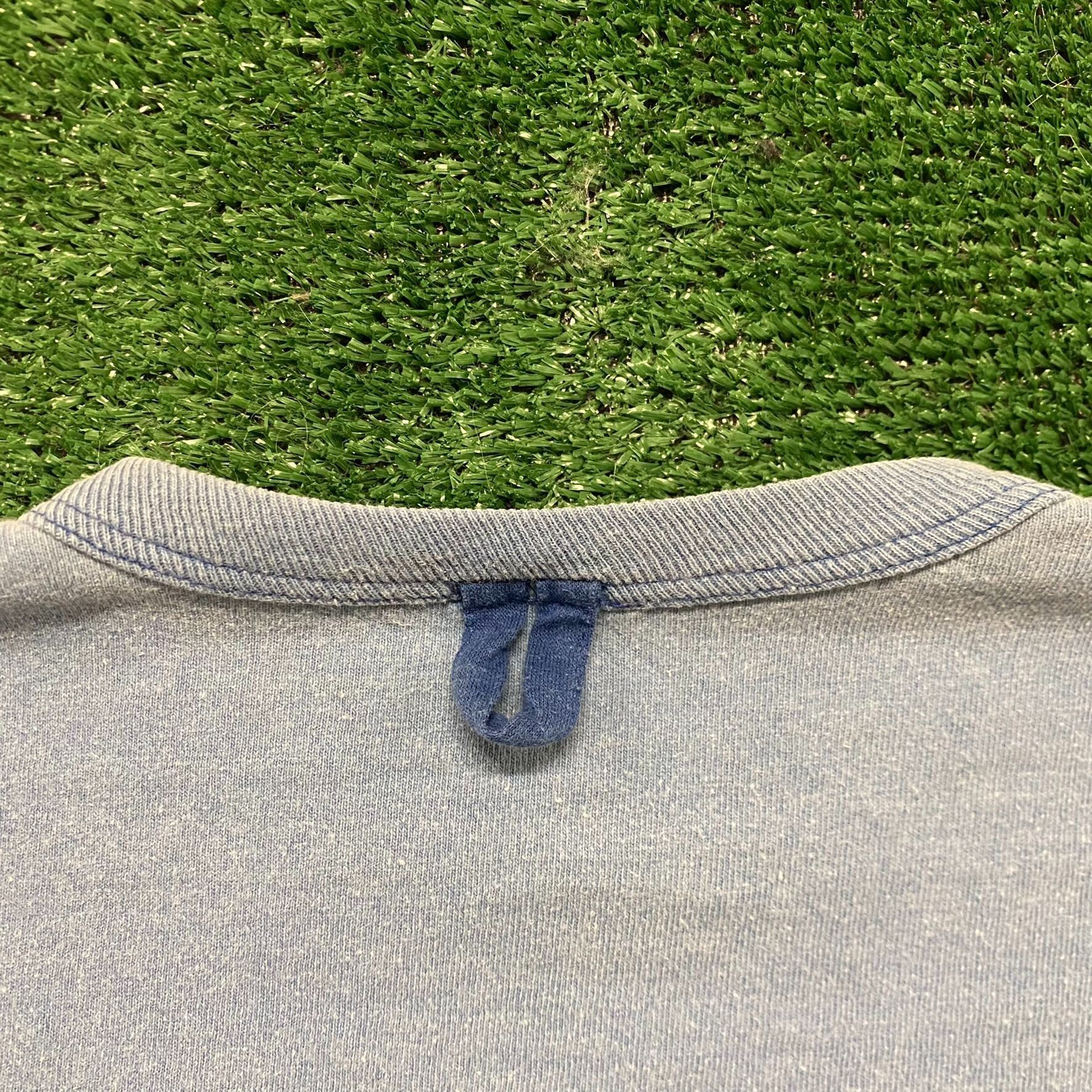 Vintage Vintage 80s Single Stitch T-Shirt Faded Blue Athletic Size US XL / EU 56 / 4 - 6 Thumbnail