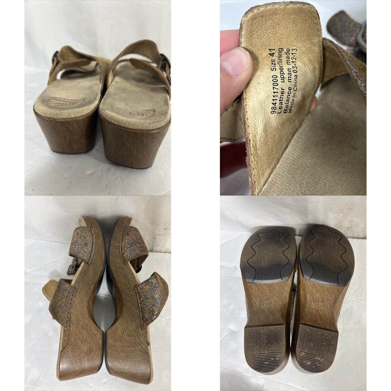Dansko Dansko Sophie Iridescent Double Strap Clog Slide Sandals Sz 41 US Size 10.5-11 Size US 10.5 / IT 40.5 - 9 Thumbnail