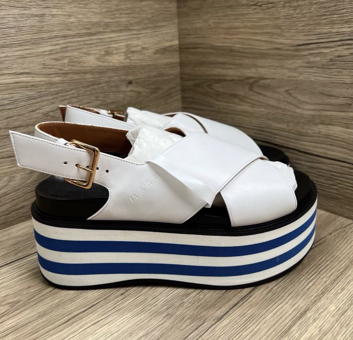 Marni Marni Black and White Platform Sandals J41 Size US 8 / IT 38 - 4 Thumbnail